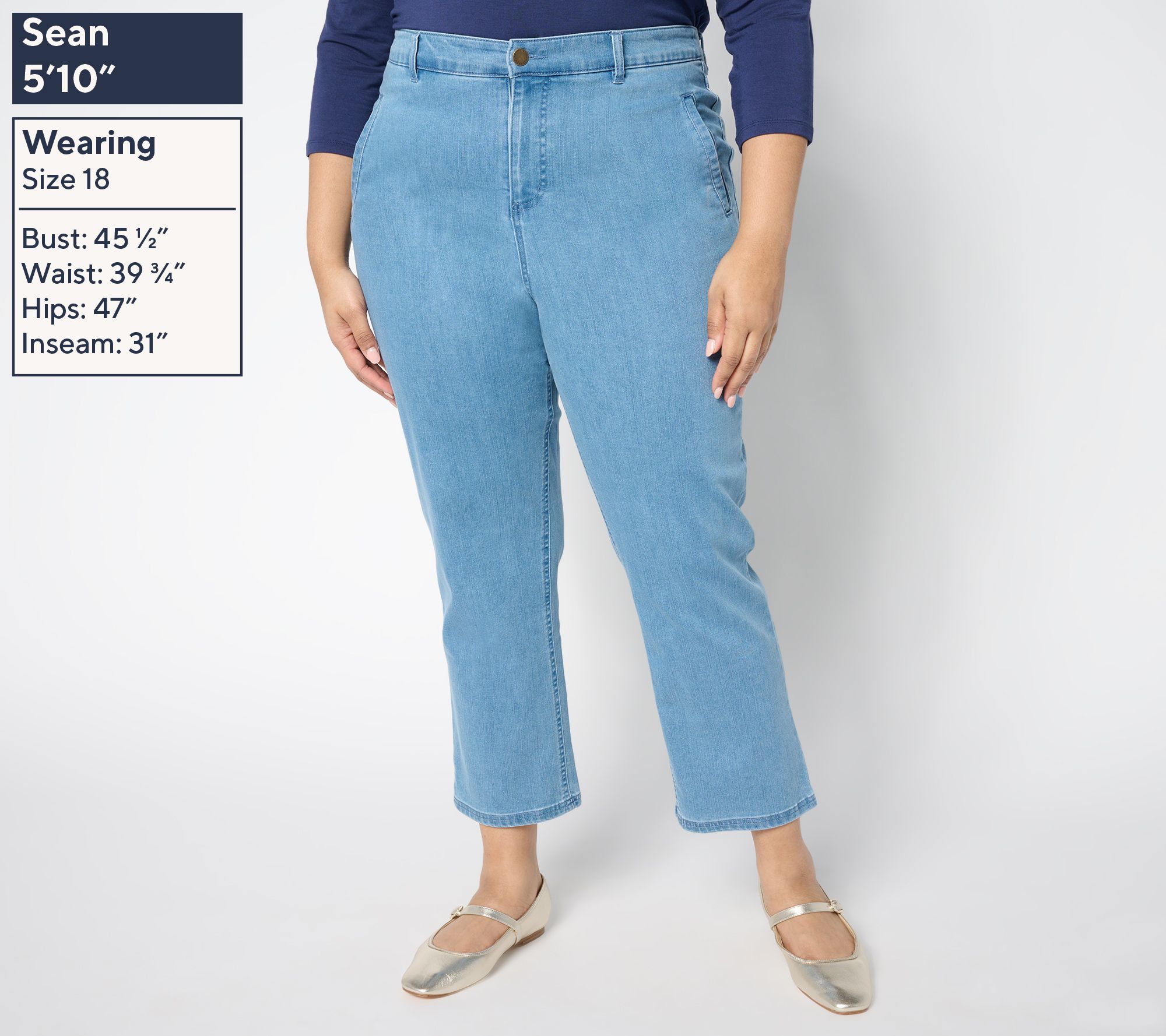 Joan Rivers Regular Luxe Vintage Denim Ankle Pants - Indigo Joan Rivers Regular Luxe Vintage Denim Ankle Pants - Indigo