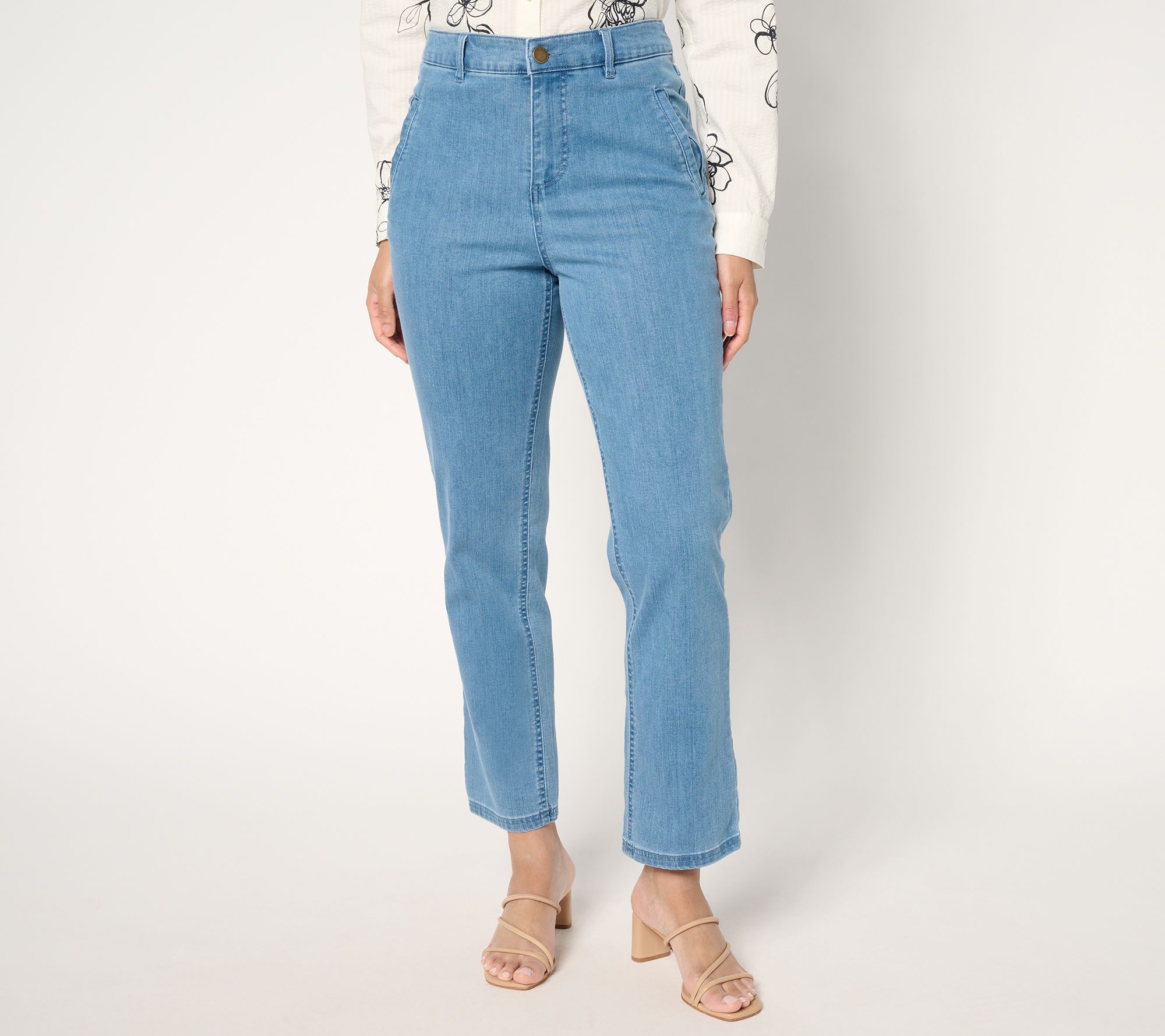 Joan Rivers Regular Luxe Vintage Denim Ankle Pants - Indigo
