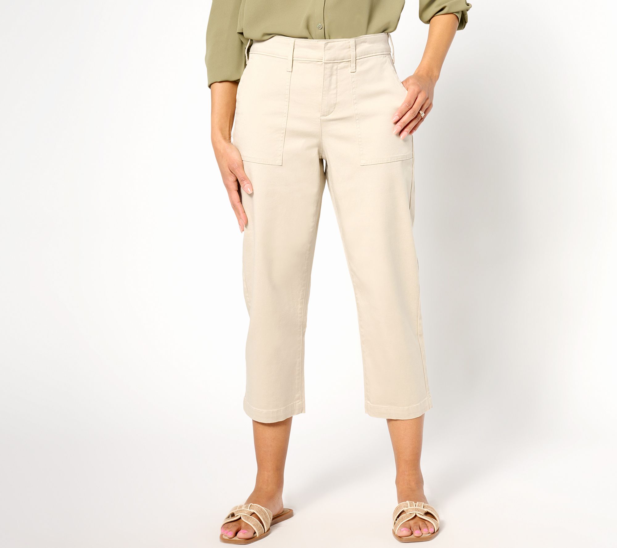 As Is NYDJ Cropped Utility Pant - Feather