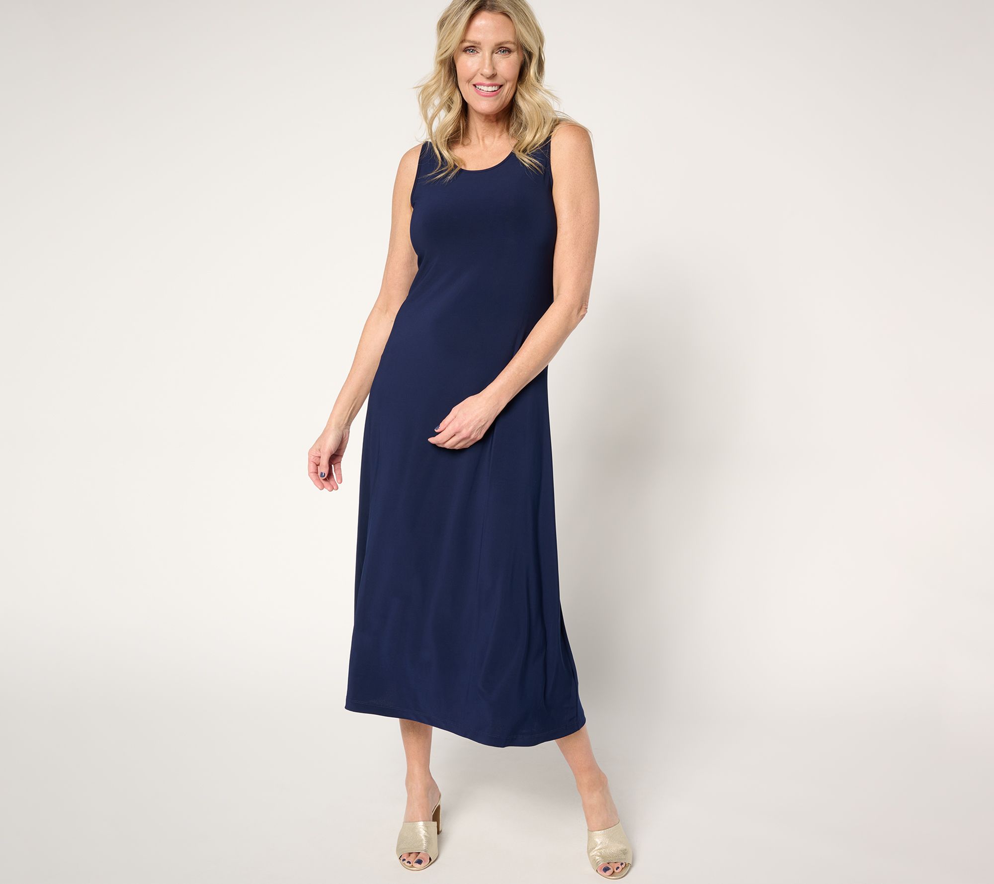 Attitudes by Renee Petite Como Jersey Tank Midi Dress