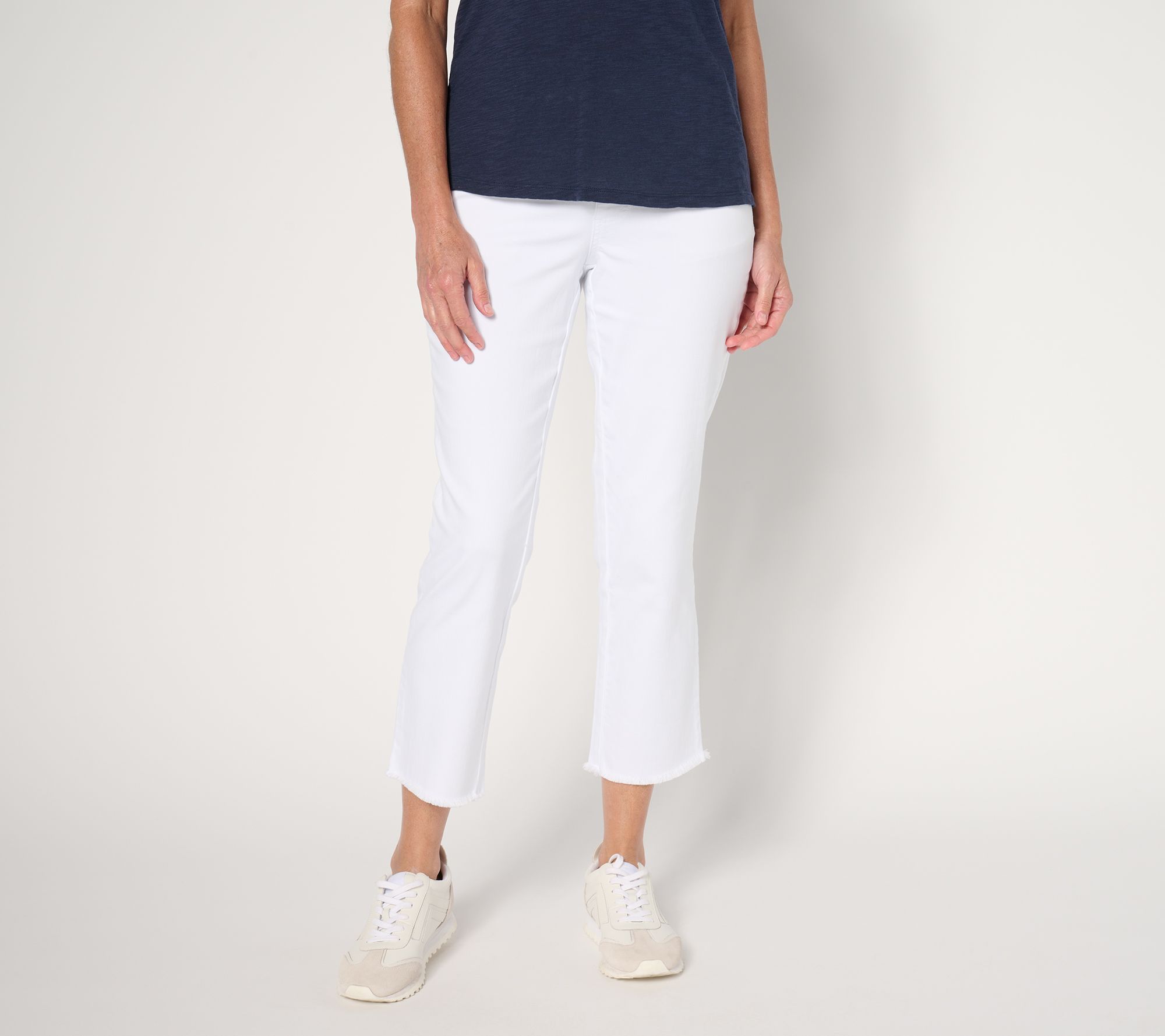 "As Is" Belle by Kim Gravel Reg TripleLuxe Twill Sailor Cropped Jean