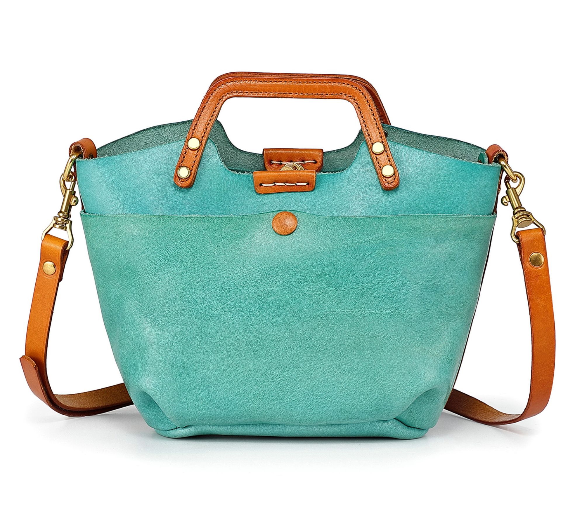 Old Trend Sprout Mini Land Leather Tote with Crossbody Strap