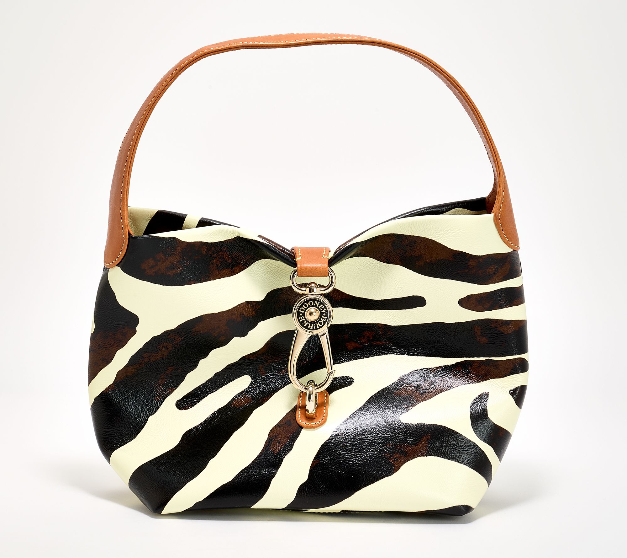  Dooney & Bourke Florentine Leather Logo Lock Hobo