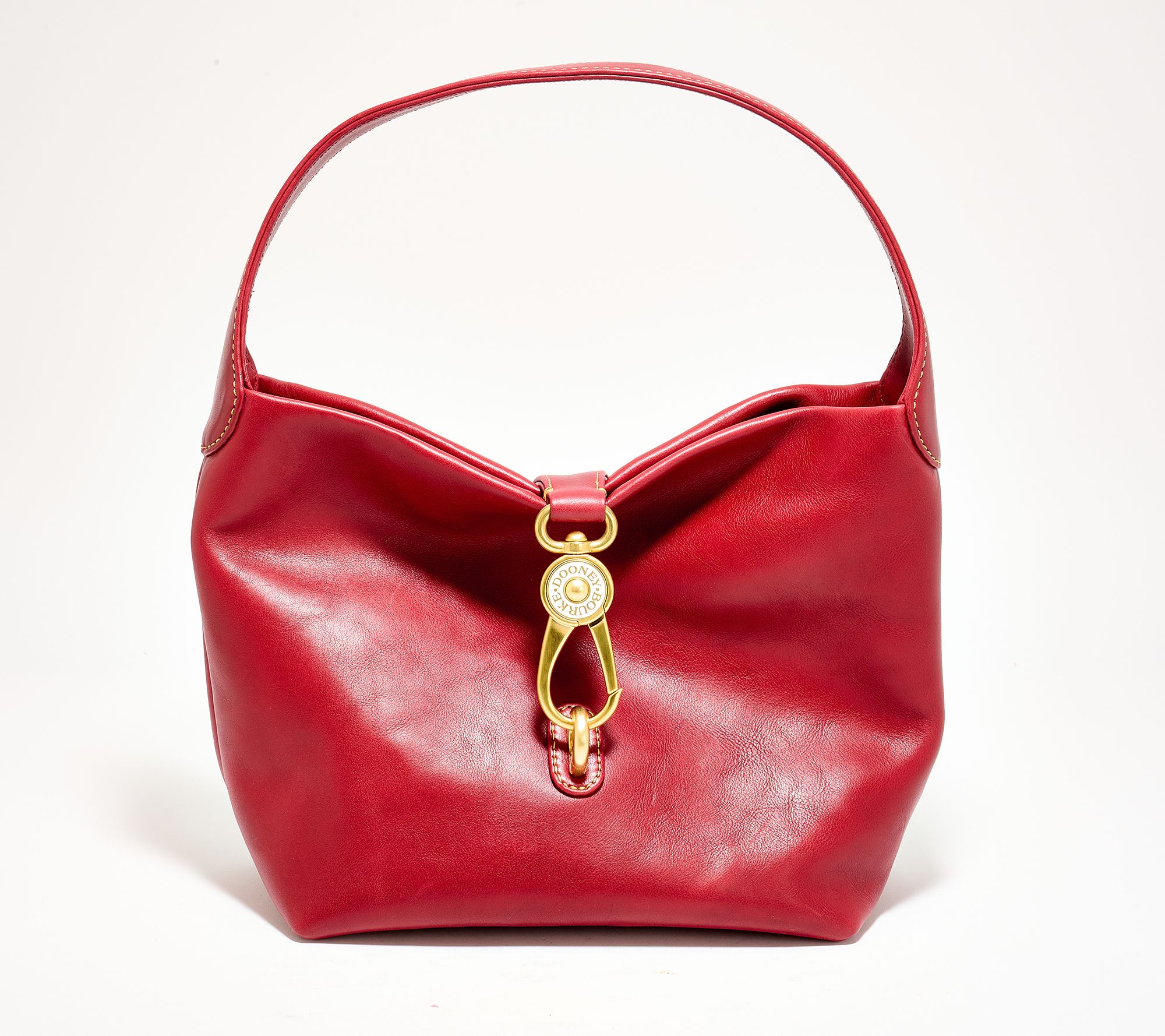 Dooney & Bourke Florentine Leather Logo Lock Hobo