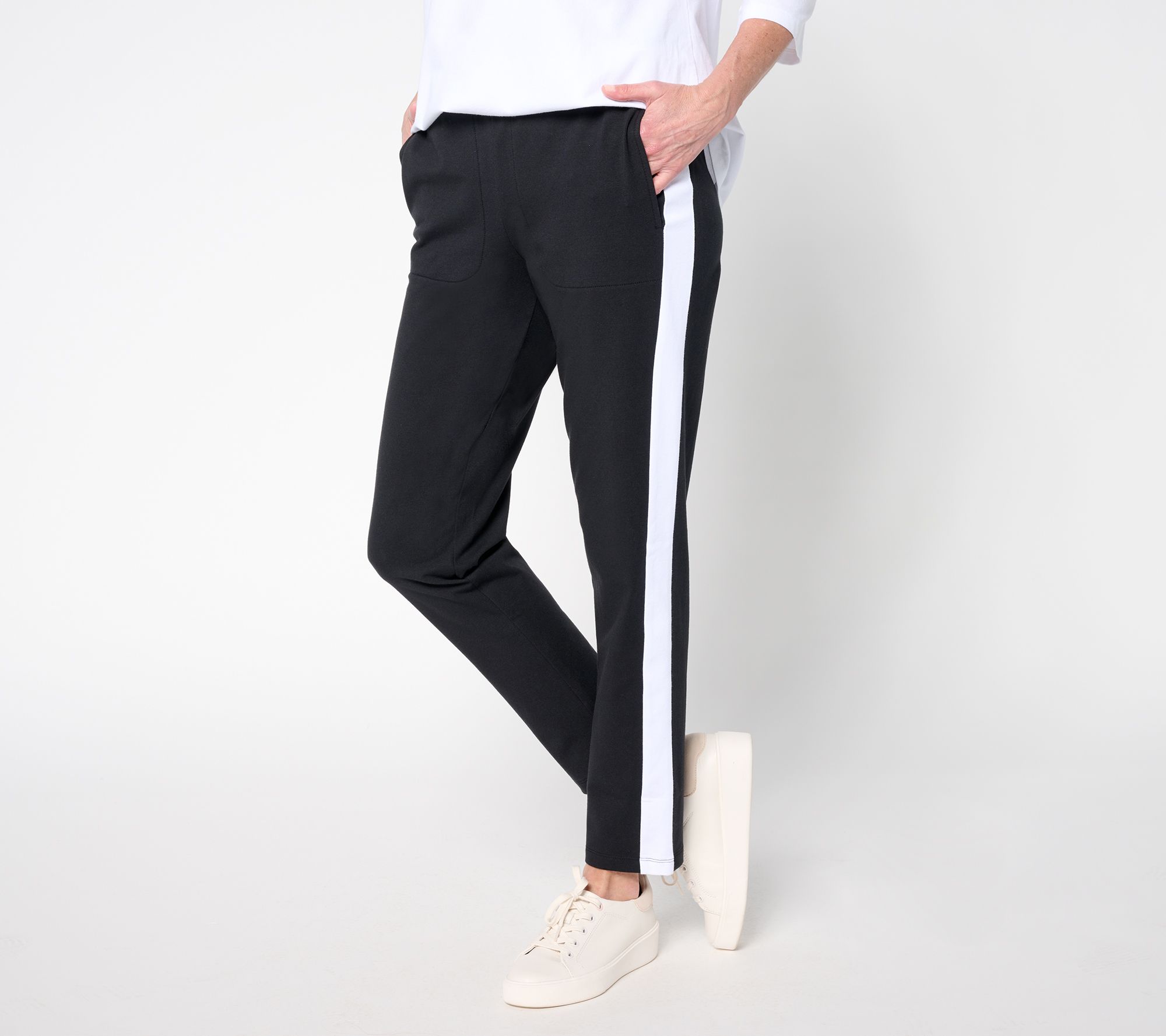 "As Is" Denim & Co. Active Regular Duo Stretch Ankle Pant