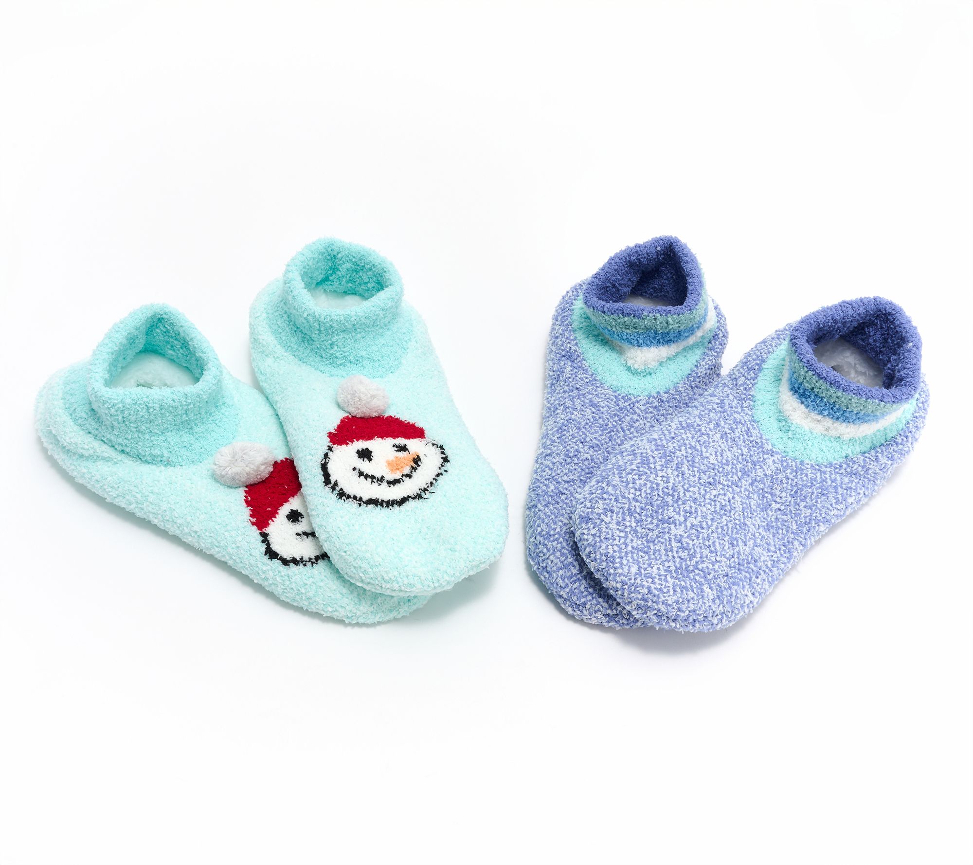 MUK LUKS Set of 2 Vitamin E Infused Festive Booties