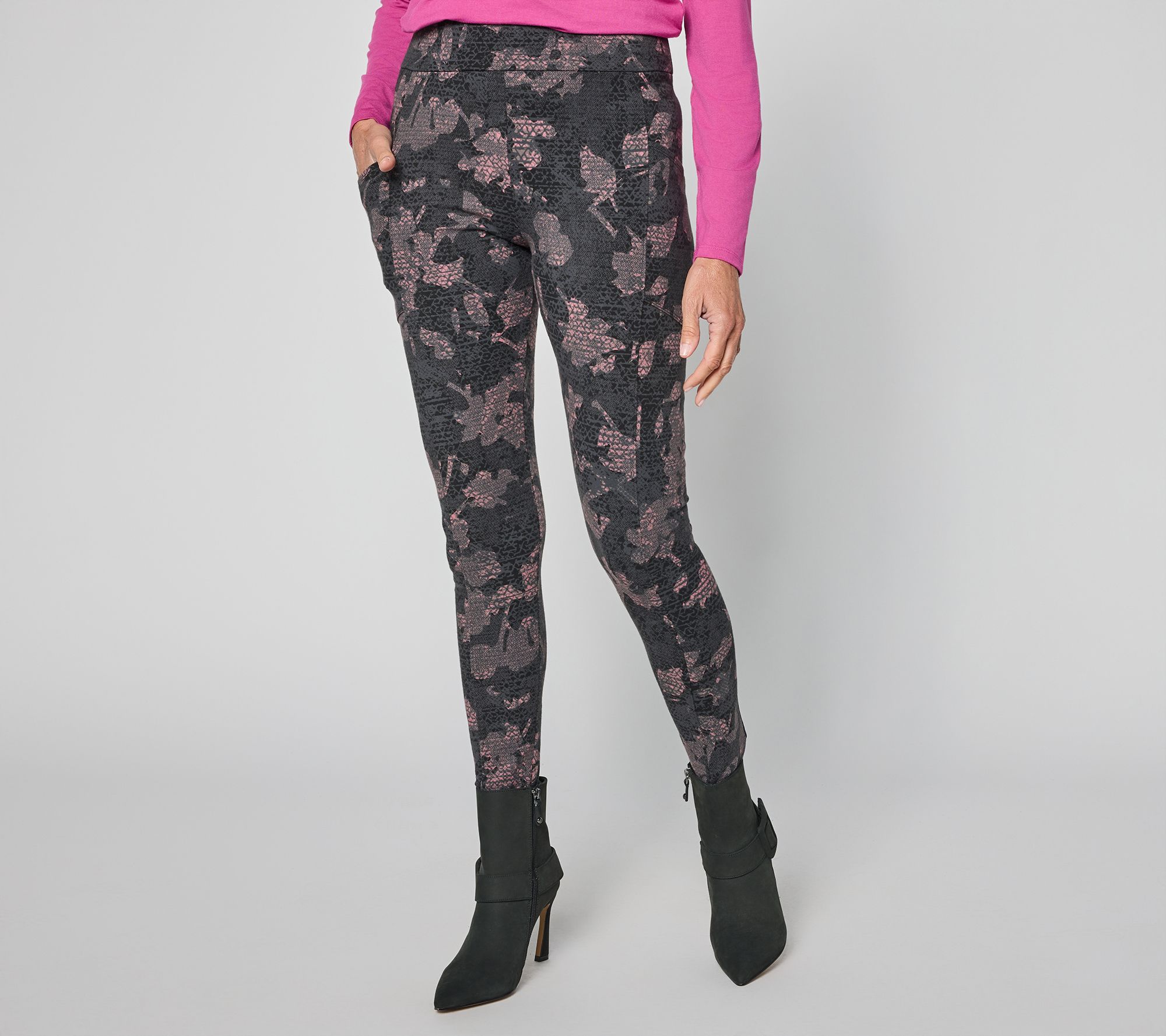  LOGO Layers by Lori Goldstein Regular Printed Leggings with Pockets