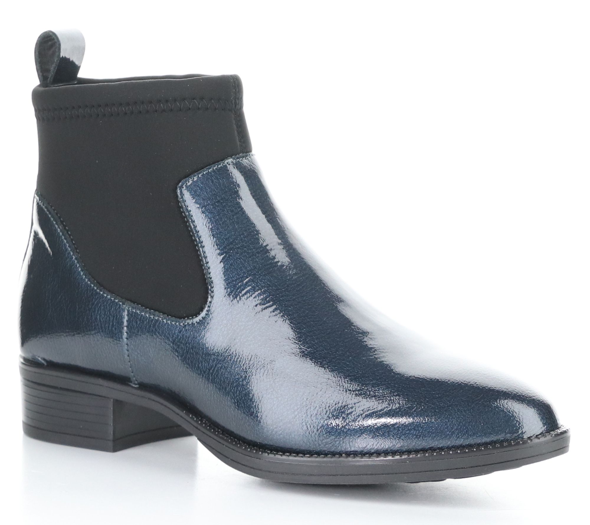 Bos. & Co. Winter Patent Leather and Lycra Boot- Alike