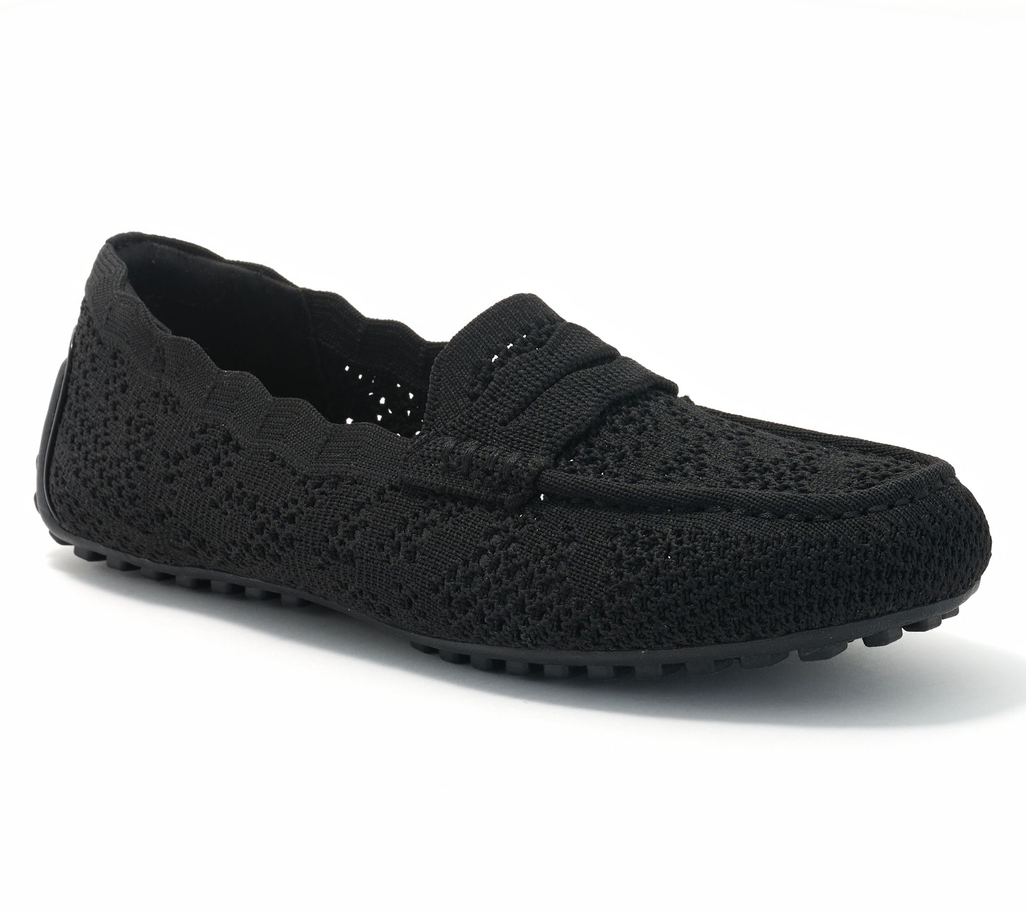 Skechers Cleo Driver Recycled Vegan Knit Crochet Loafers