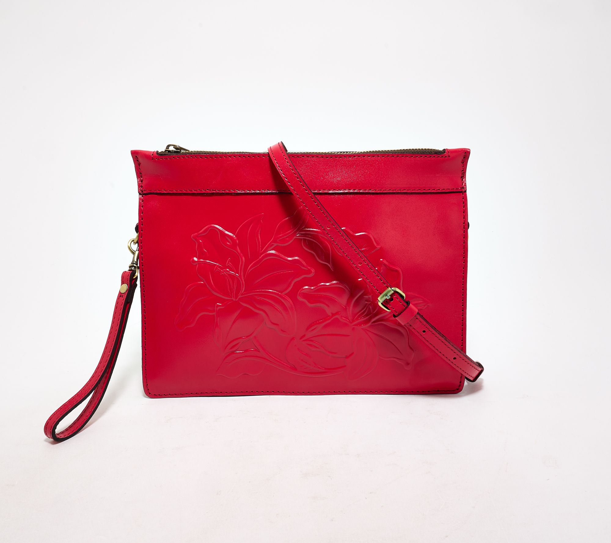 Patricia Nash Leather Yvette Wristlet Crossbody
