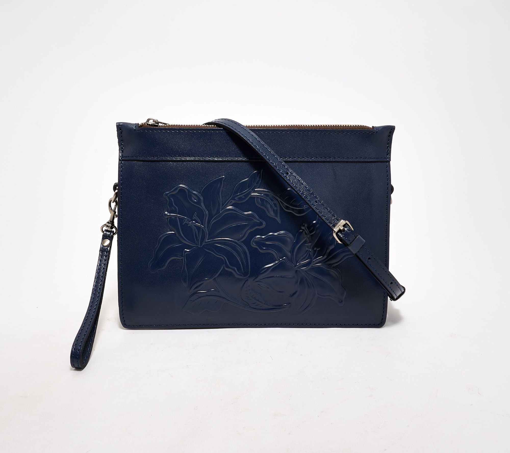 Patricia Nash Leather Yvette Wristlet Crossbody