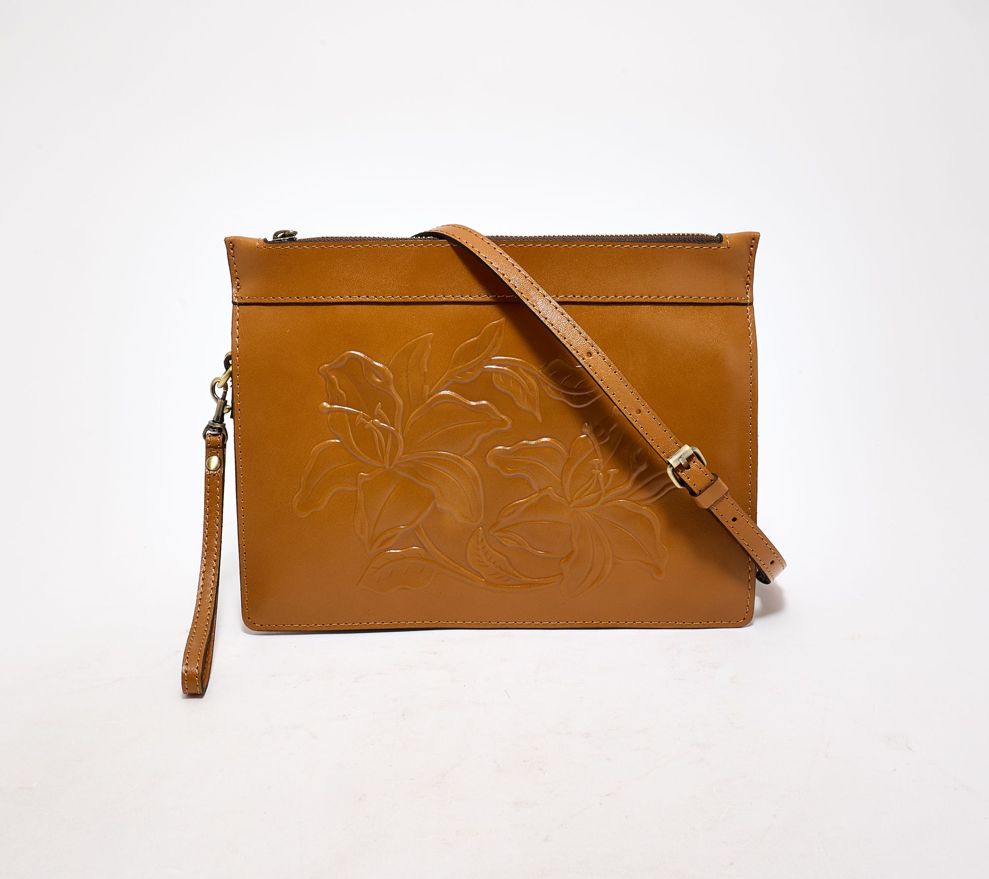 Patricia Nash Leather Yvette Wristlet Crossbody