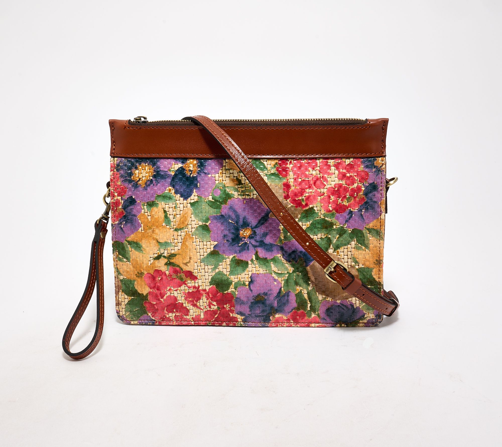 Patricia Nash Leather Yvette Wristlet Crossbody