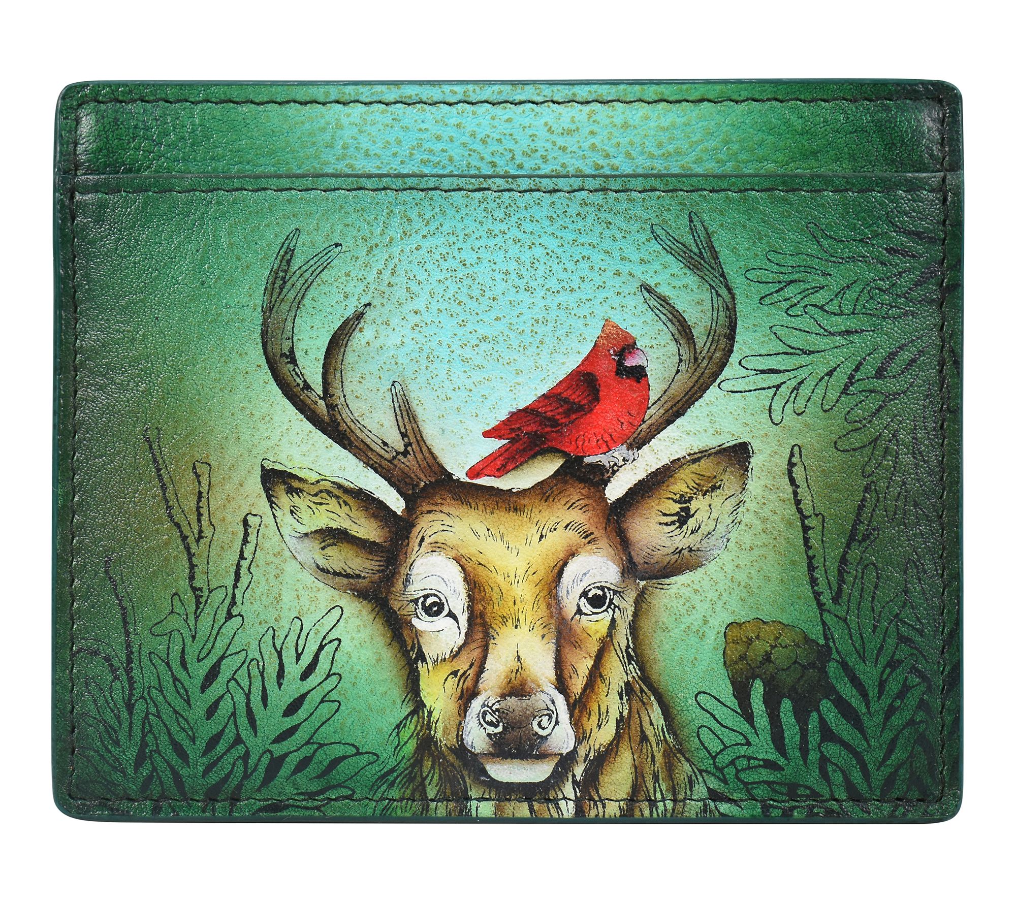 Anushcka Painted Leather Card Holder