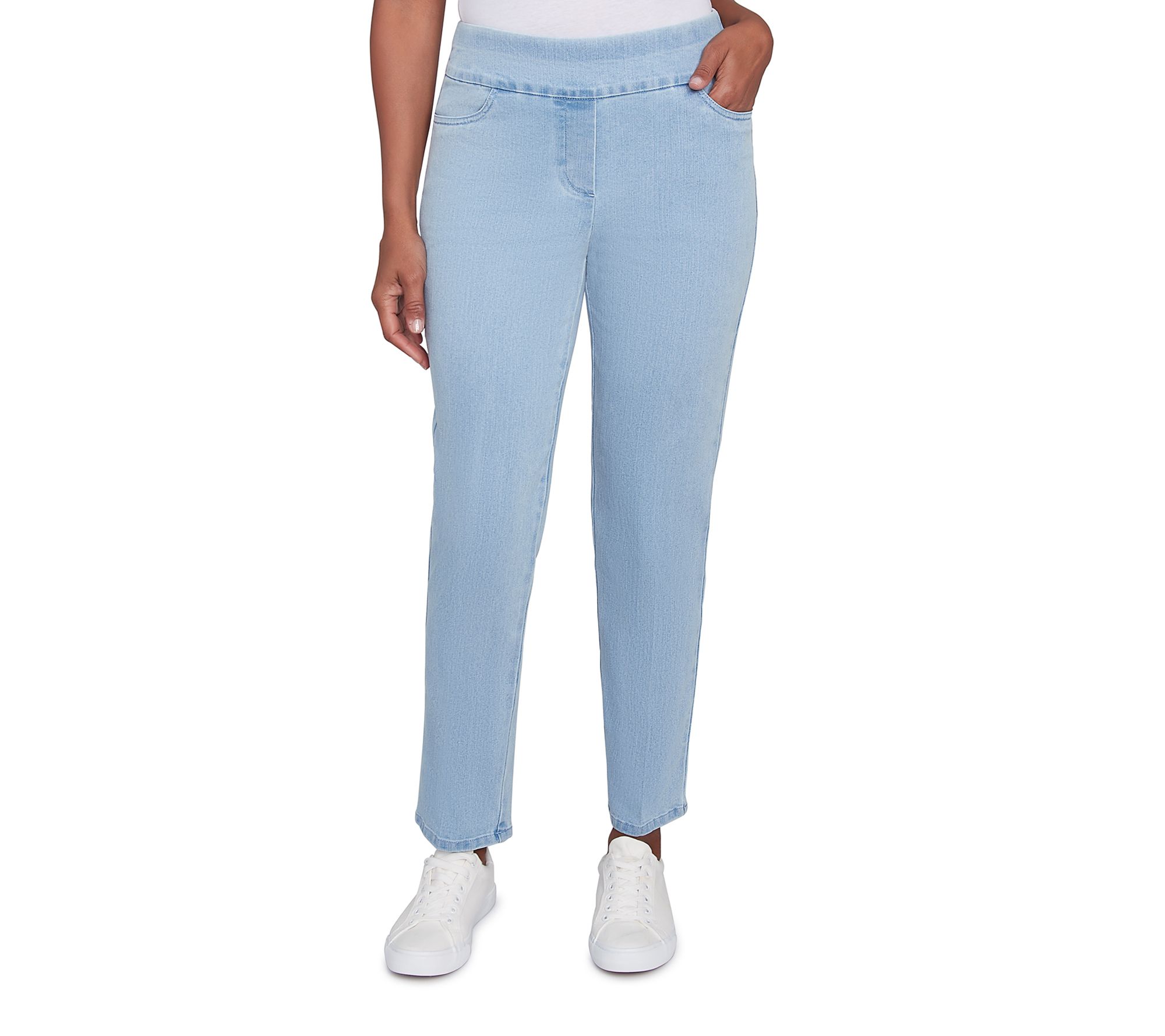  Alfred Dunner Petite Super Stretch Average Length Denim Pants