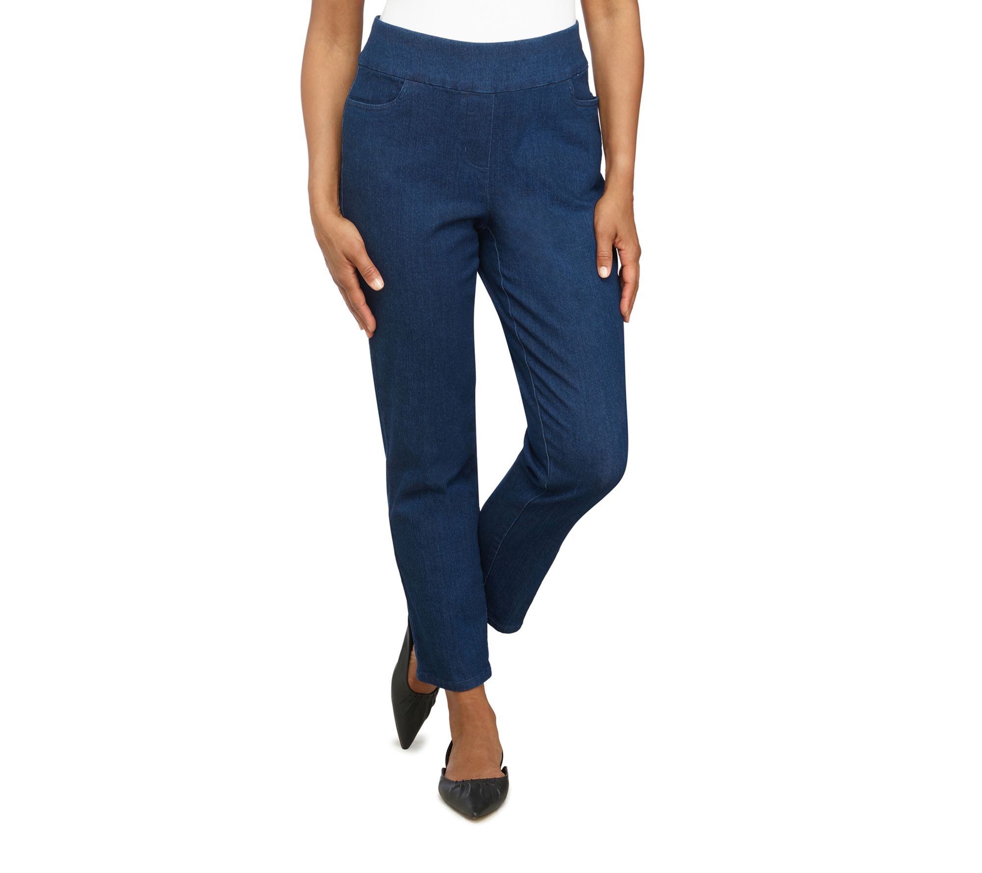 Alfred Dunner Petite Super Stretch Average Leng th Denim Pants