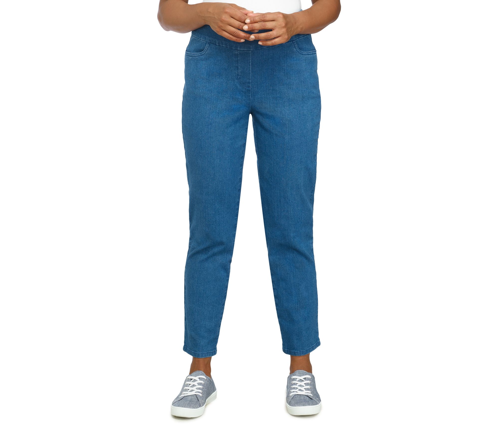 Alfred Dunner Petite Super Stretch Average Length Denim Pants