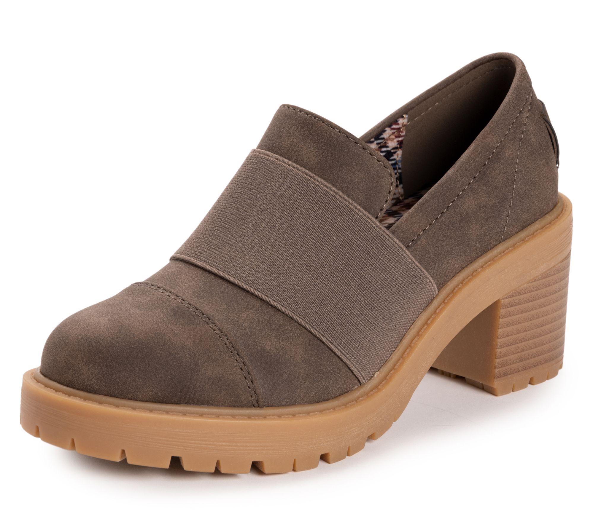 Muk Luks Block Heel Loafers -Lucy Lettie