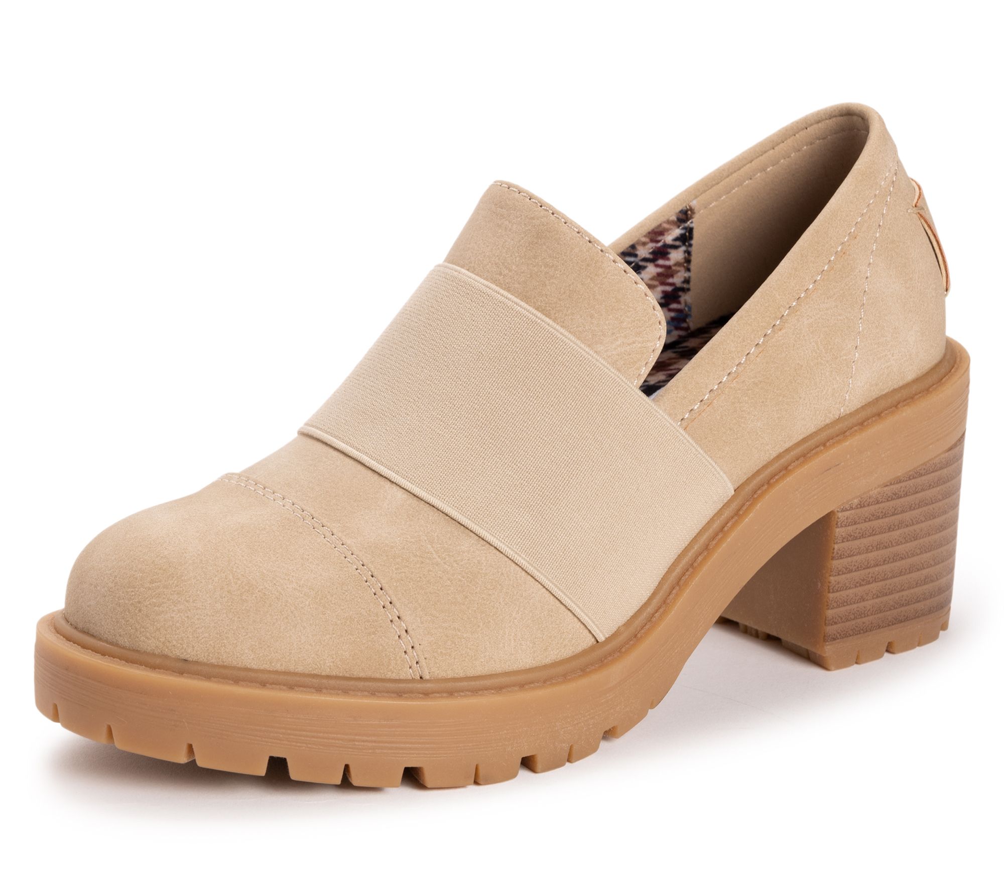 Muk Luks Block Heel Loafers -Lucy Lettie