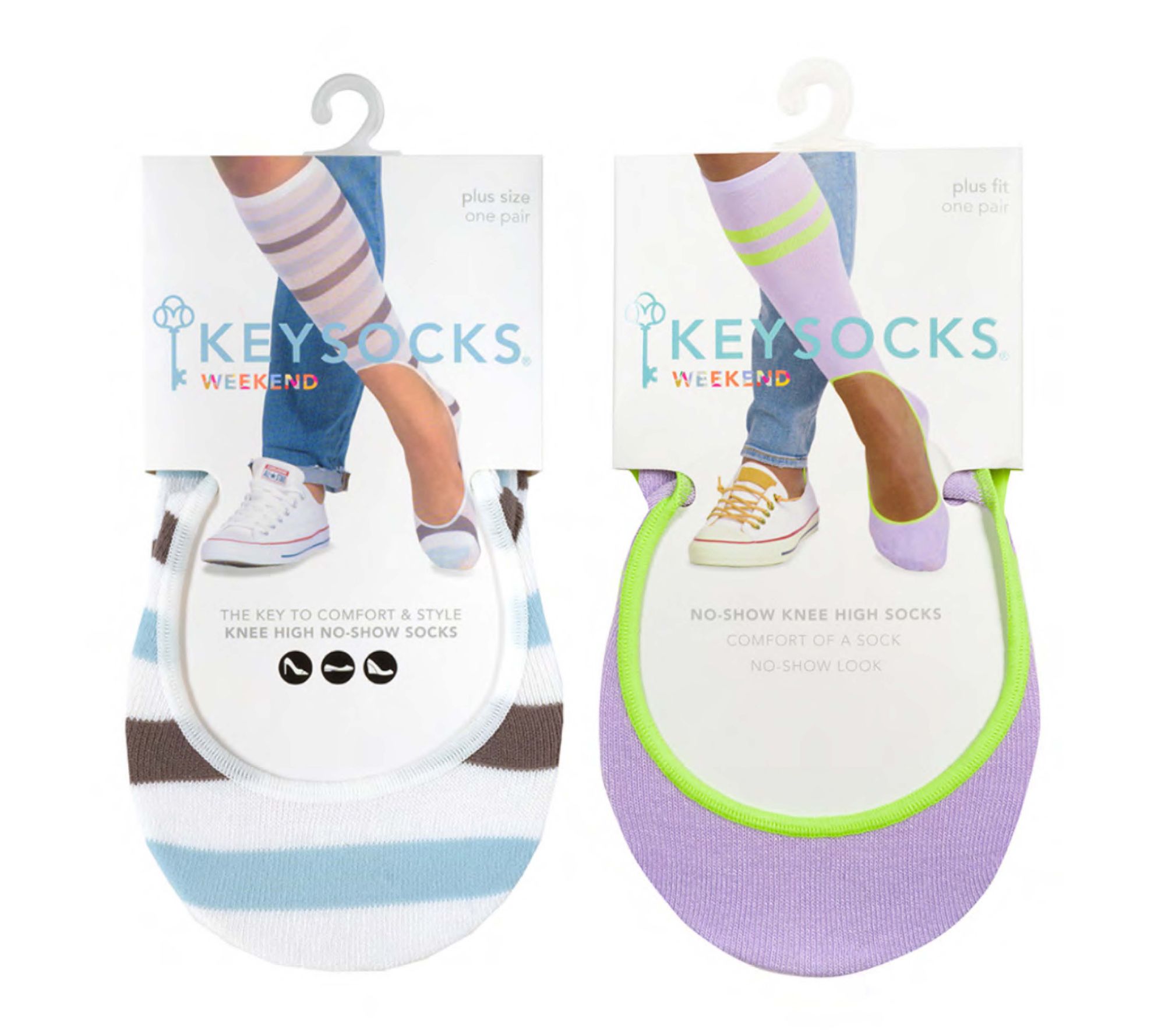 Keysocks Weekend S/2 Moisture Wicking Knee HighNo-Show Socks