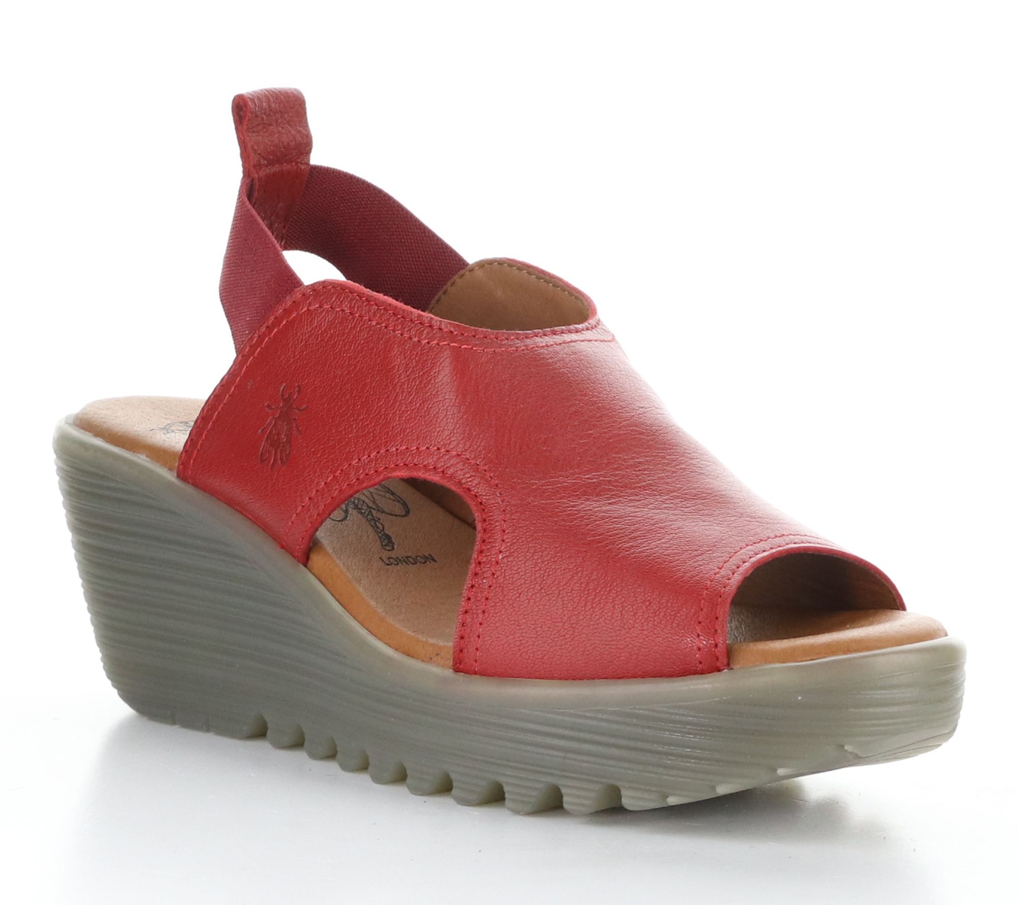 Fly London Mous se Leather Wedg e Sandals - Lik u426Fly