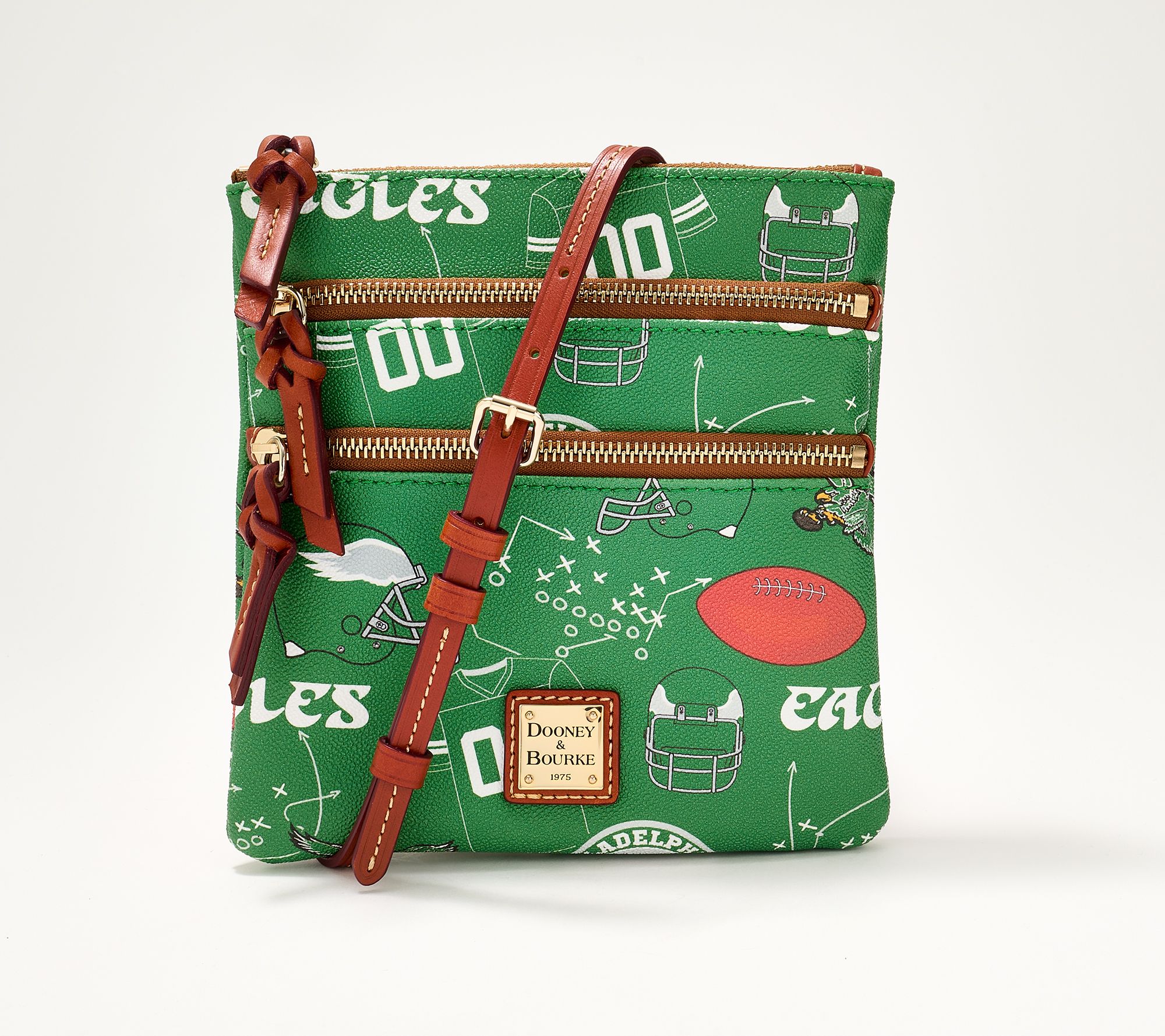 Dooney & Bourke Coated Cotton NFL Triple Zip Crossbody