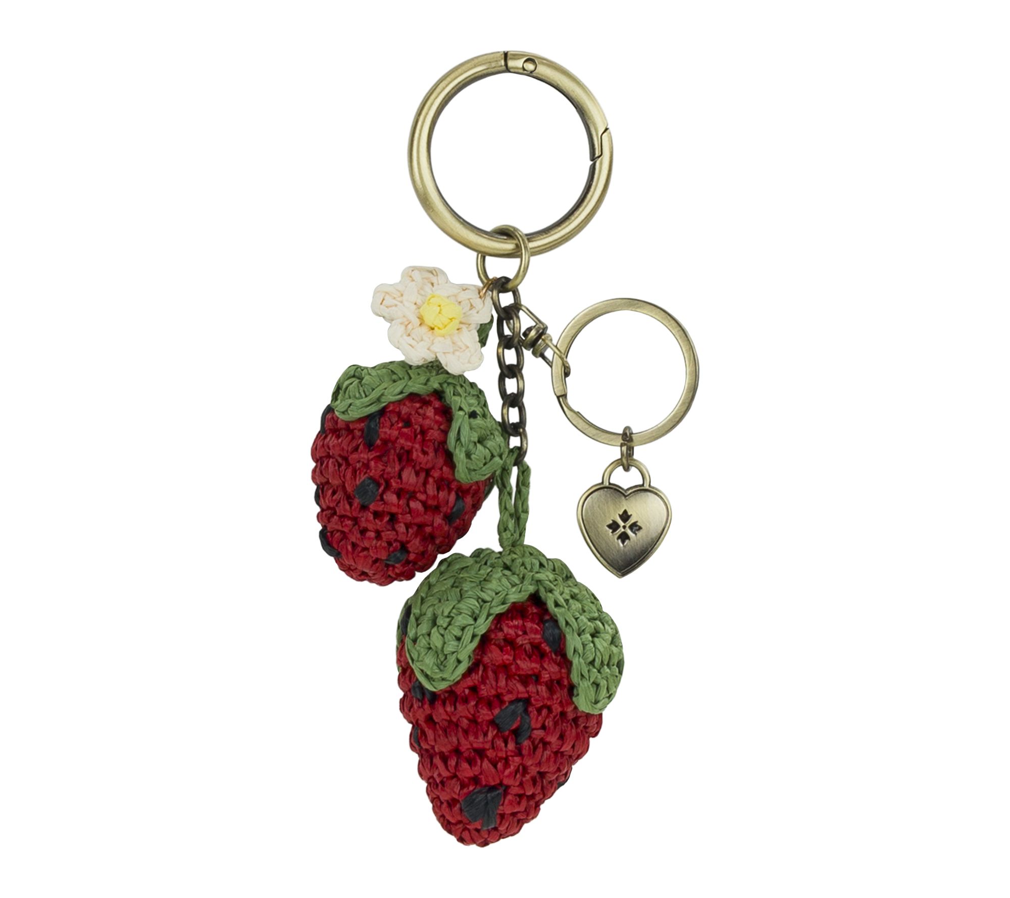 Patricia Nash Raffia Strawberry Bag Charm