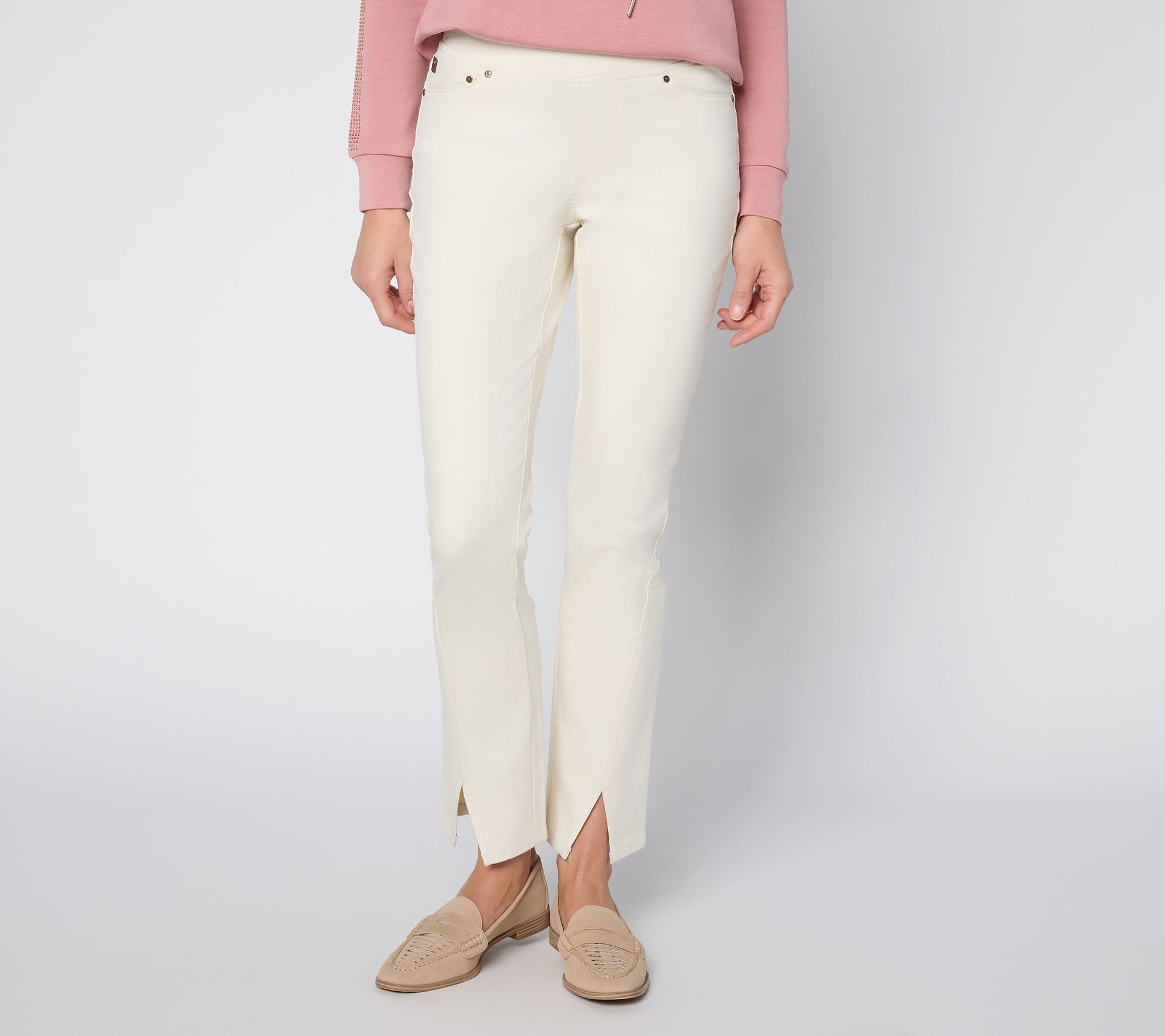 "As Is" Belle by Kim Gravel Pet TripleLuxe Twill Split Hem Jean