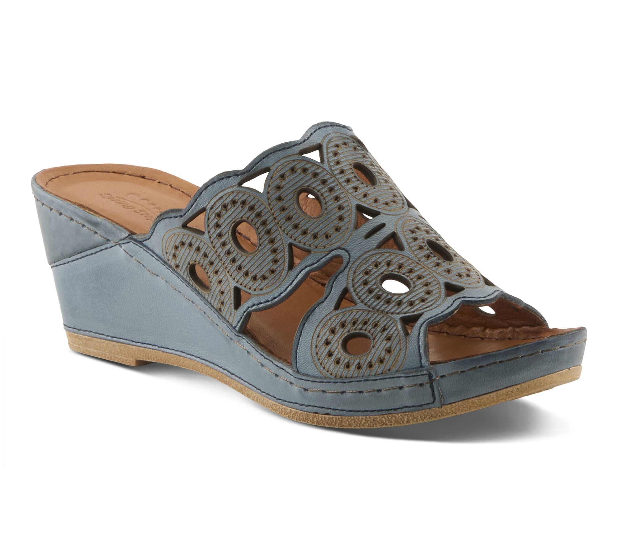 Spring Step Leather Wedge Sandal - Labarnas