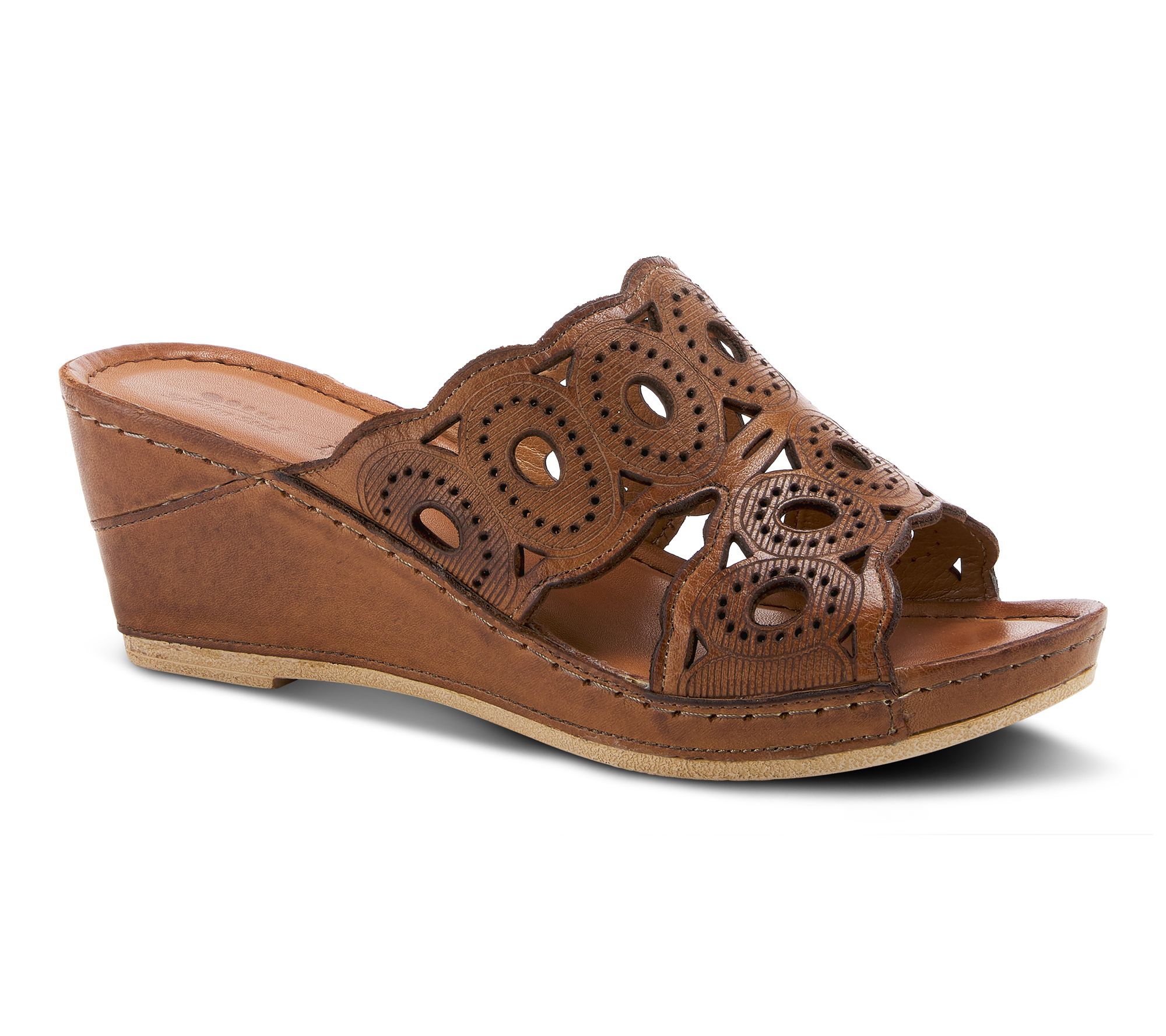 Spring Step Leather Wedge Sandal - Labarnas