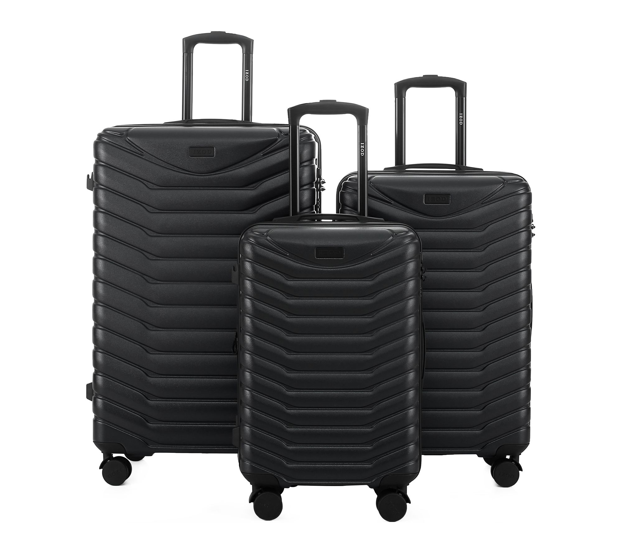 IZOD Phantom Lightweight Expandable ABS 3 PieceLuggage Set