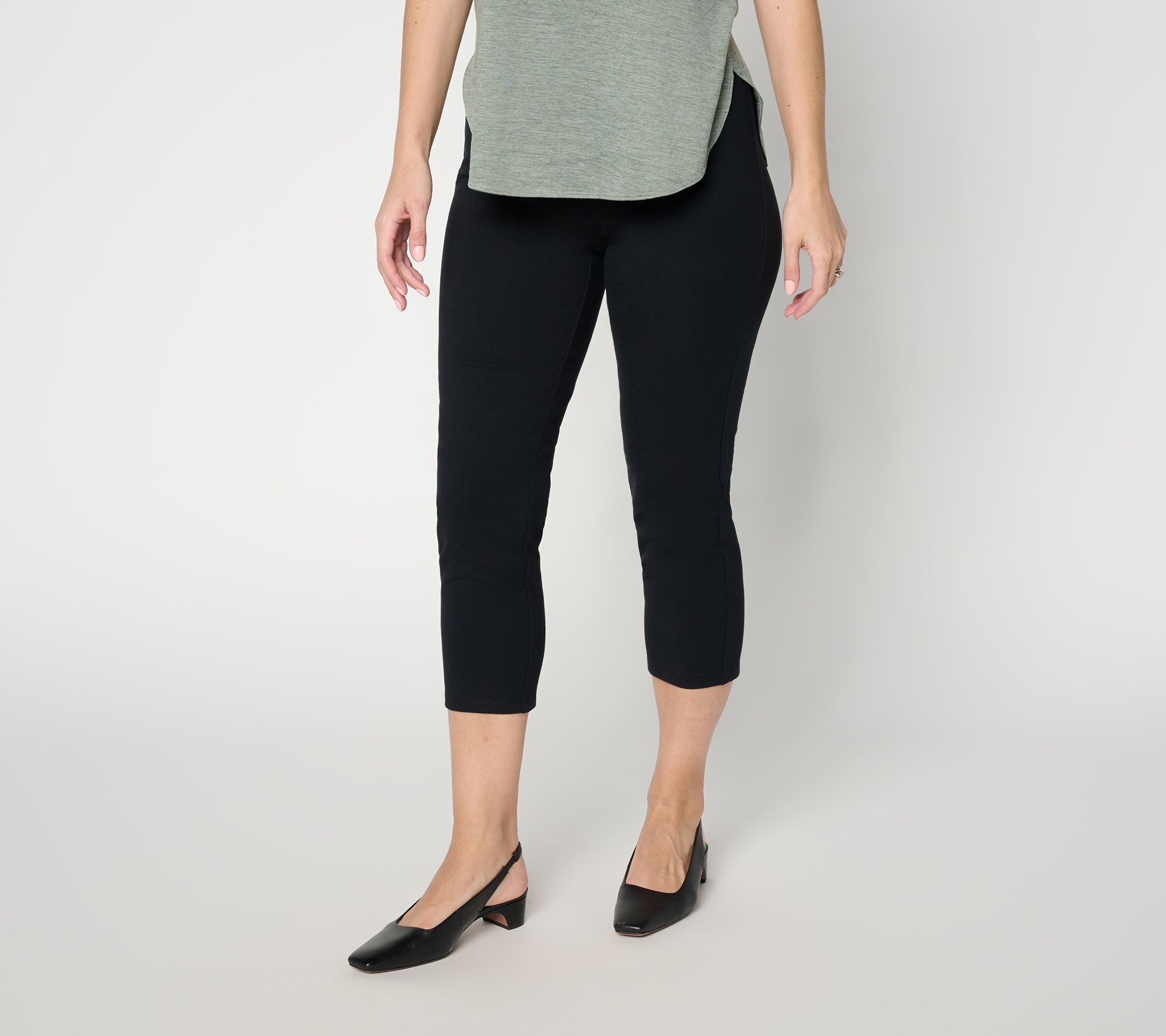 "As Is" Women with Control Tall 86/14 Slim Leg Crop Smoothing Pant