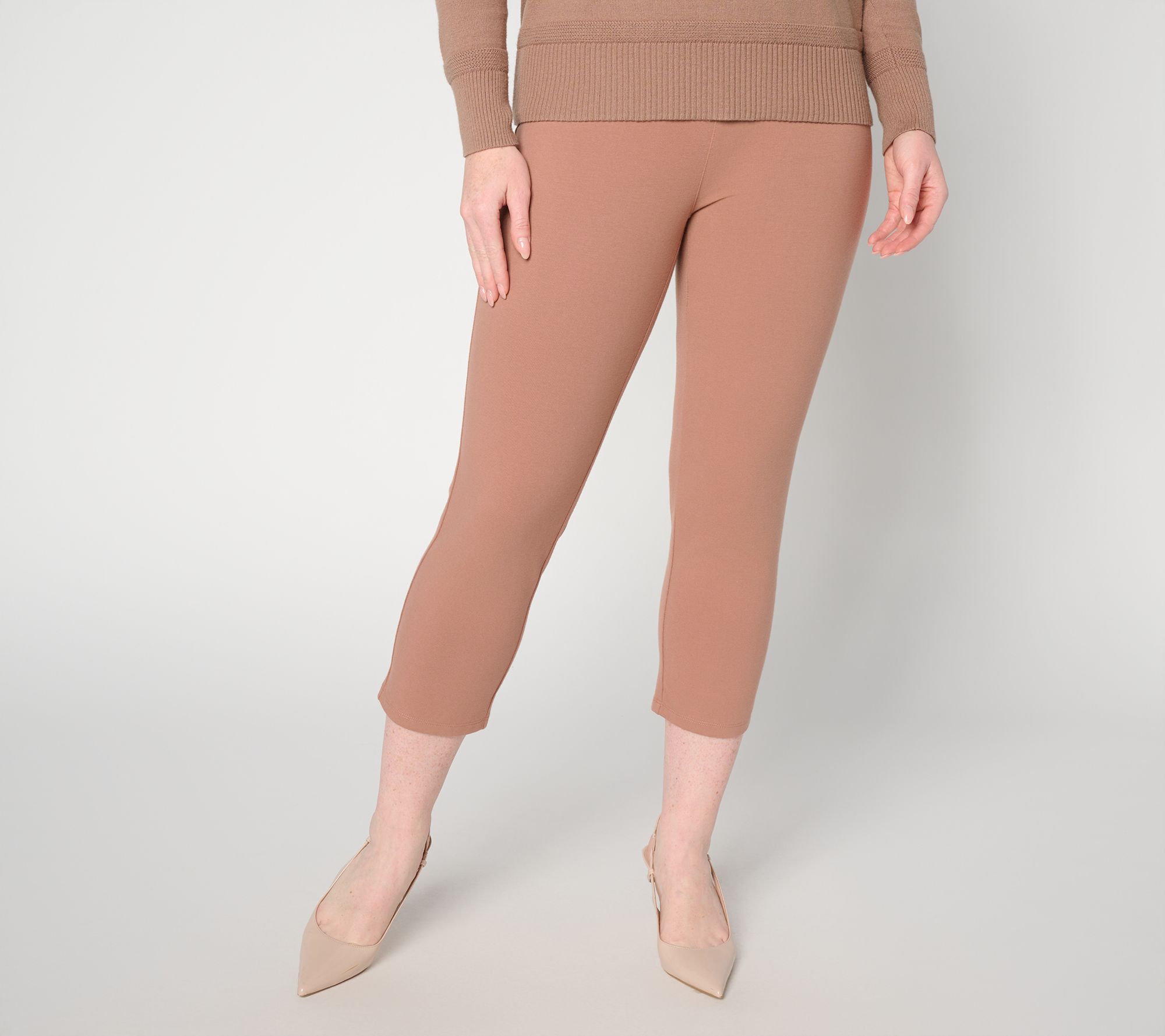 "As Is" Women with Control Tall 86/14 Slim Leg Crop Smoothing Pant