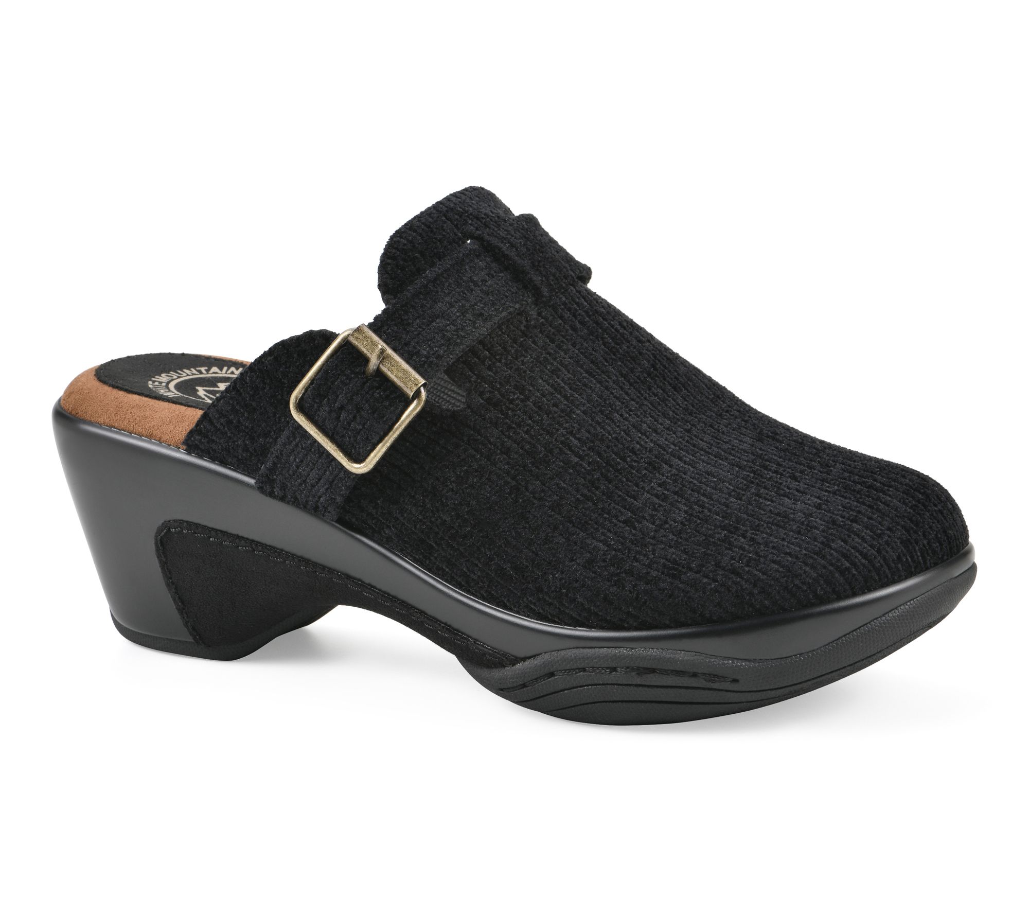 White Mountain Adjustable Heeled Clogs -Vias