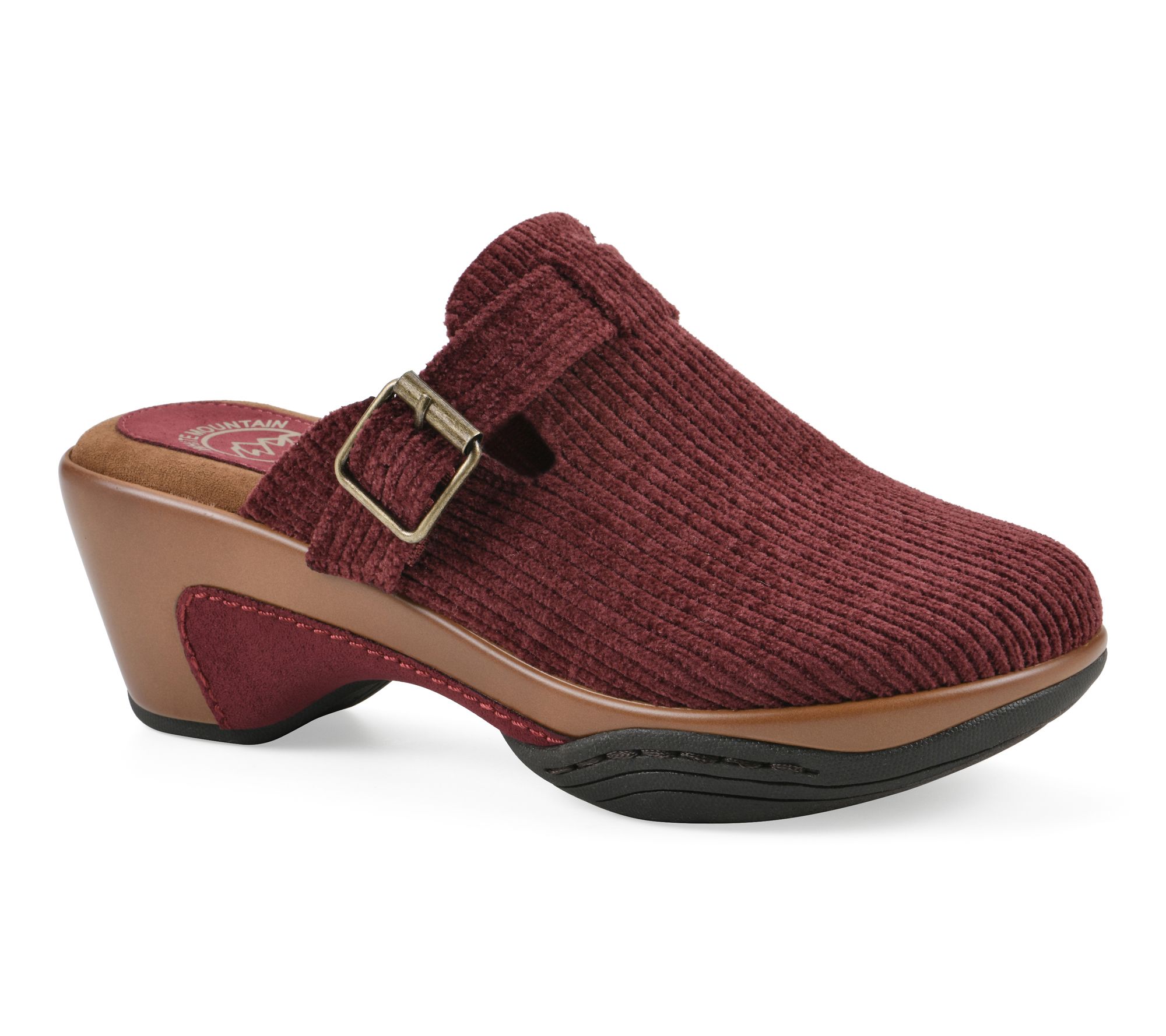 White Mountain Adjustable Heeled Clogs -Vias