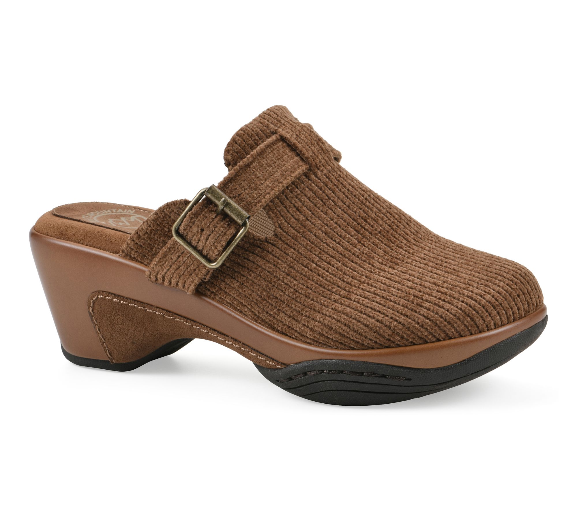White Mountain Adjustable Heeled Clogs -Vias