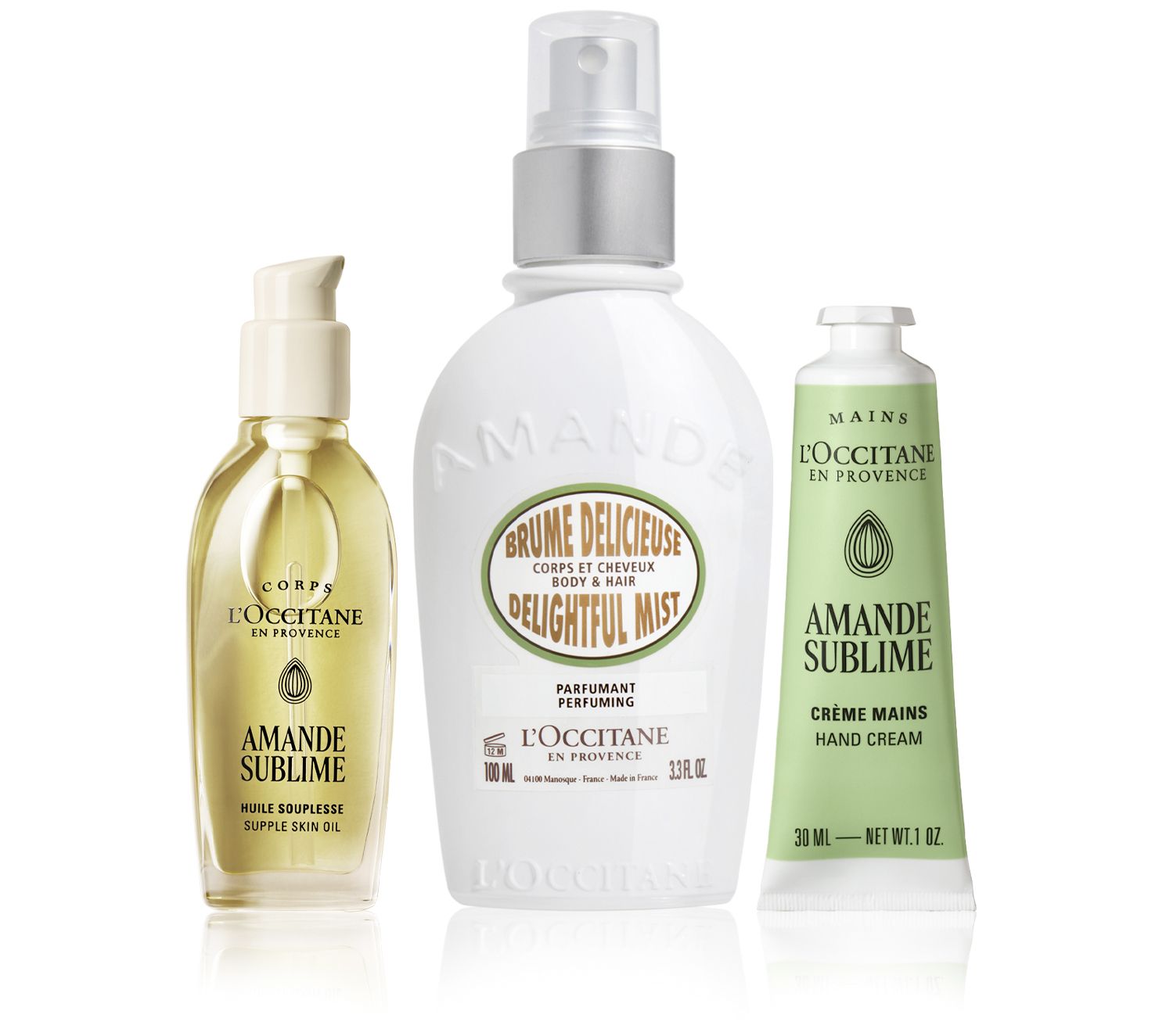  L'Occitane Almond Sensorial Fragrance + Hydration Trio