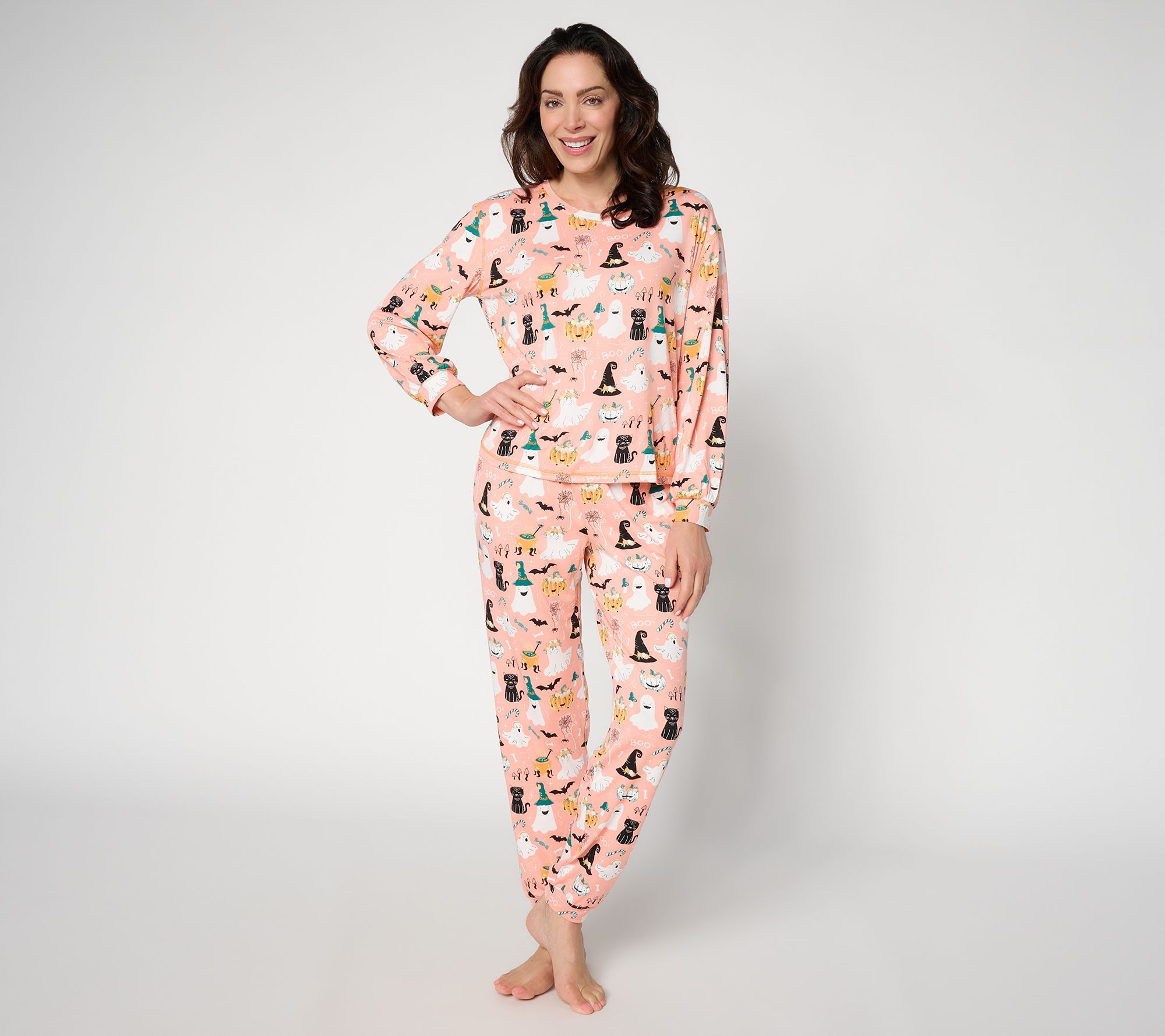 "As Is" MUK LUKS Cloud Knit Halloween Pajama Set
