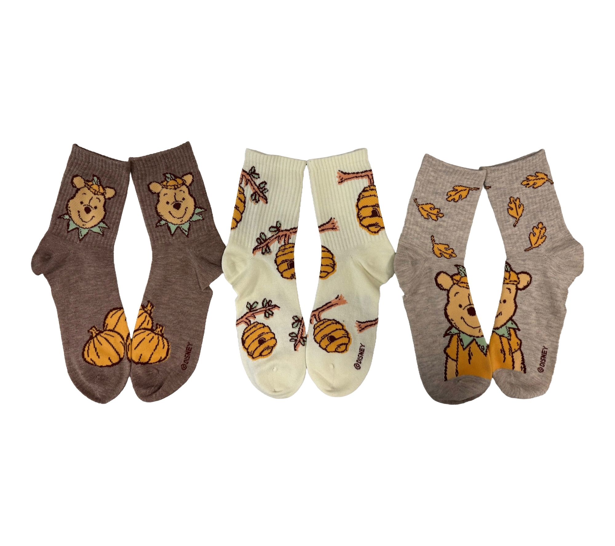Halloween Characters 3 Pack Ribbed Crew Socks