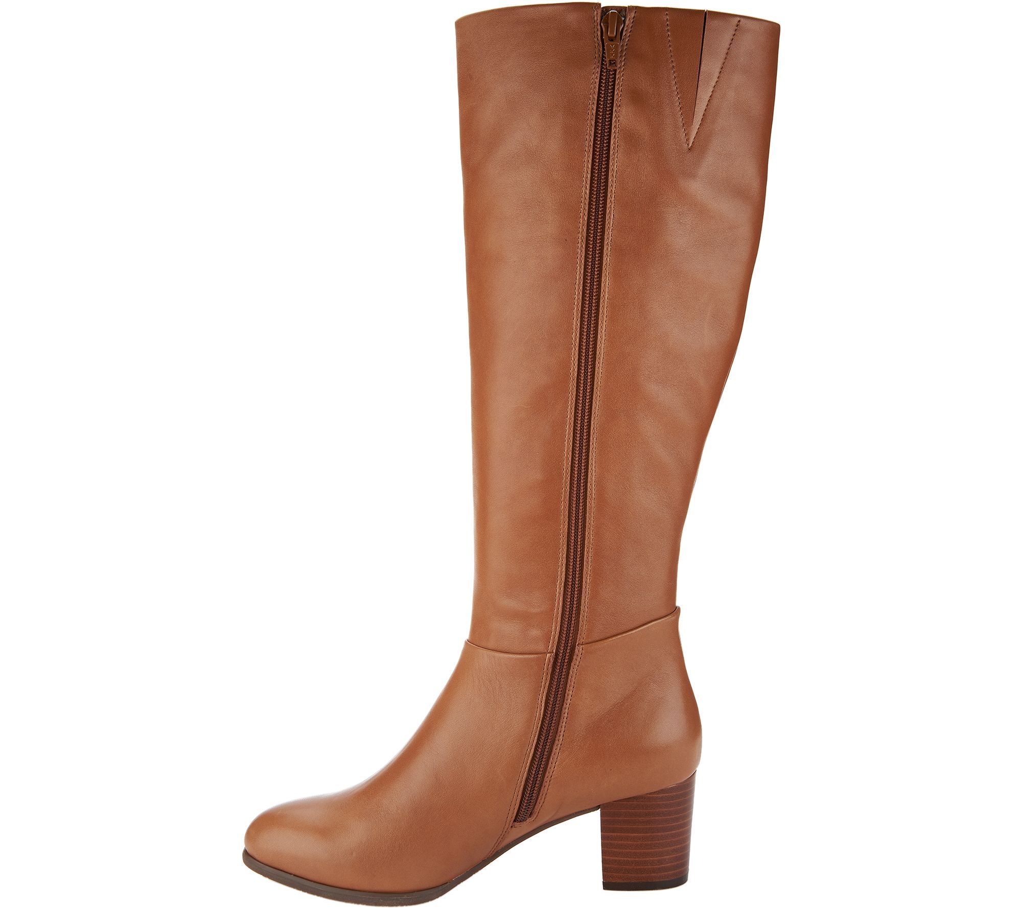 Vionic Leather Tall Shaft Boots - Tahlia - QVC.com