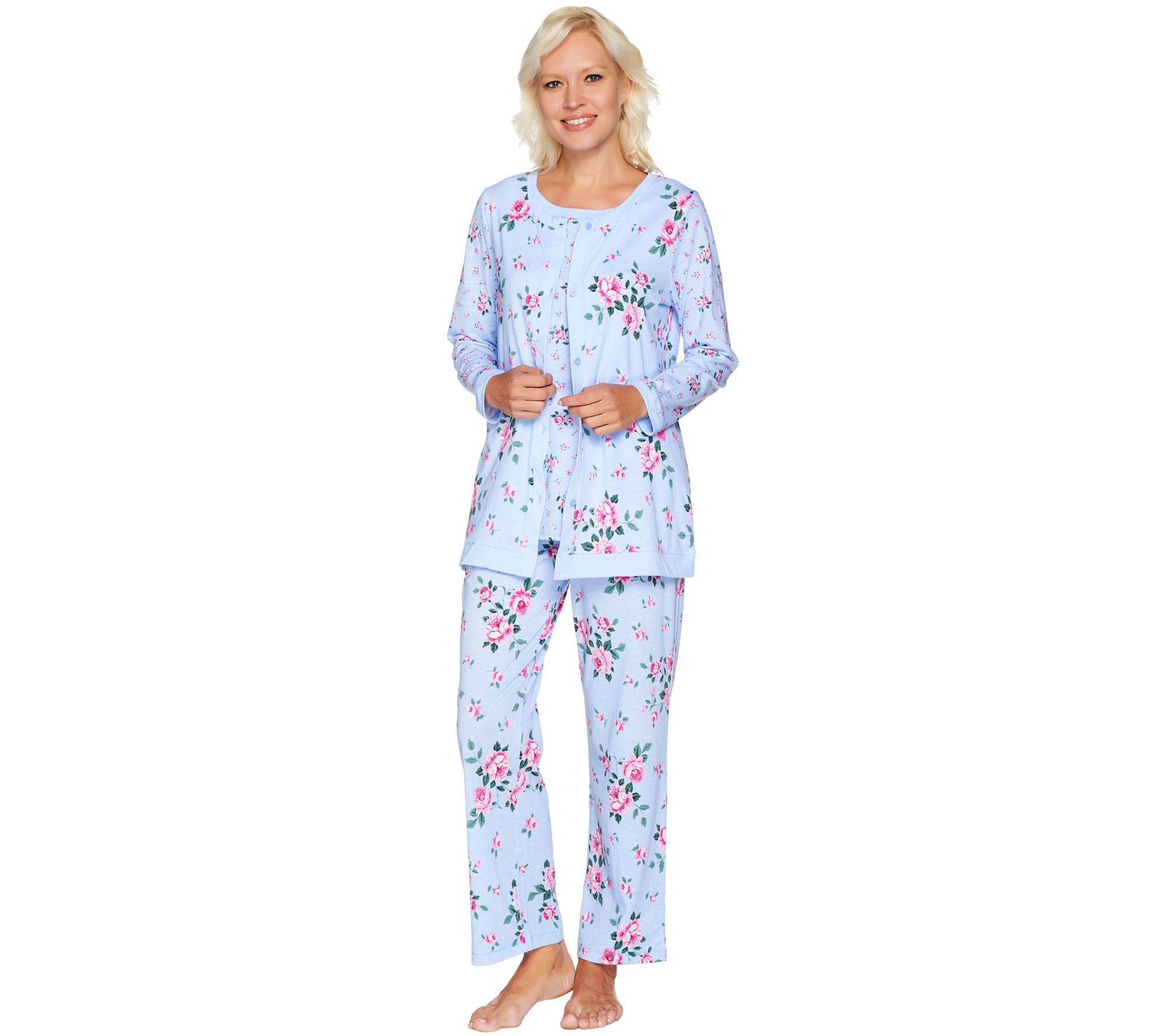 Carole Hochman 4-piece Pajama Set 100% Cotton