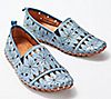 Spring Step Leather Perforated Slip-On Shoes- Fusaro