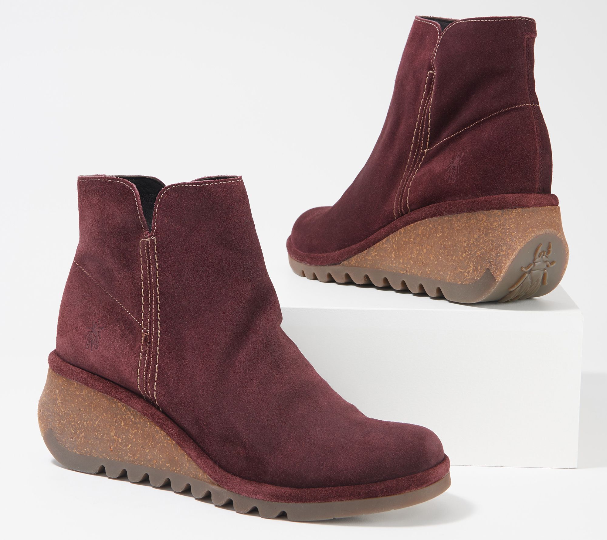 FLY London Suede Ankle Boot with Zipper - Nilo - QVC.com