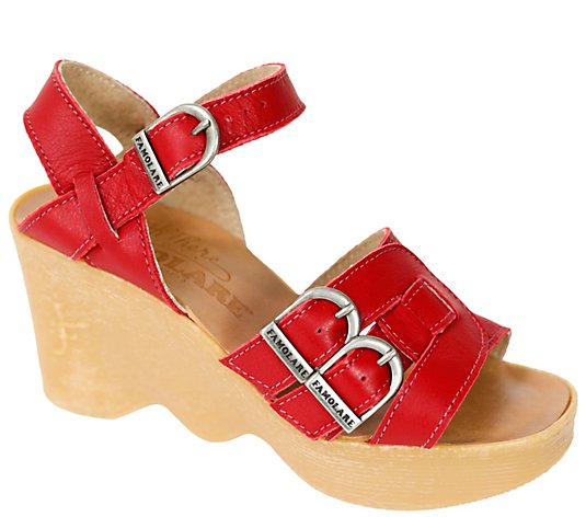 Famolare Hi There Leather Wedge Sandal - Buckleberry Finn