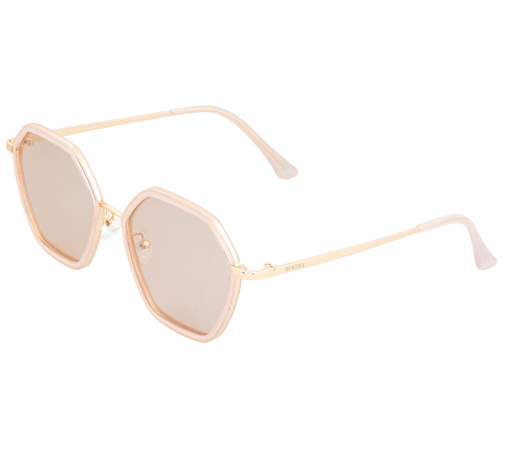 Bertha Polarized Hexagon Sunglasses - Ariana