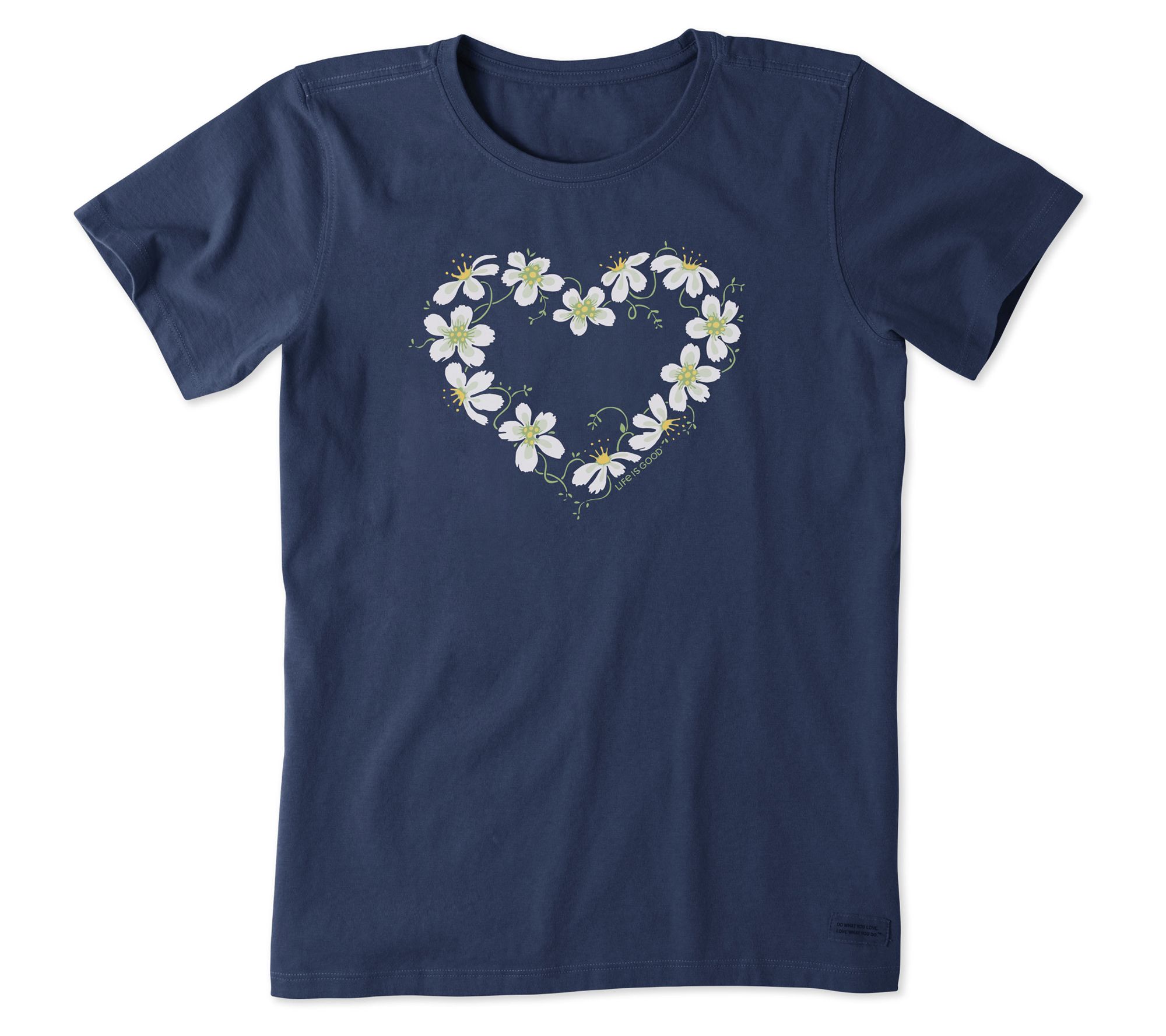 Life is Good Women's Floral Heart Crusher Tee - QVC.com