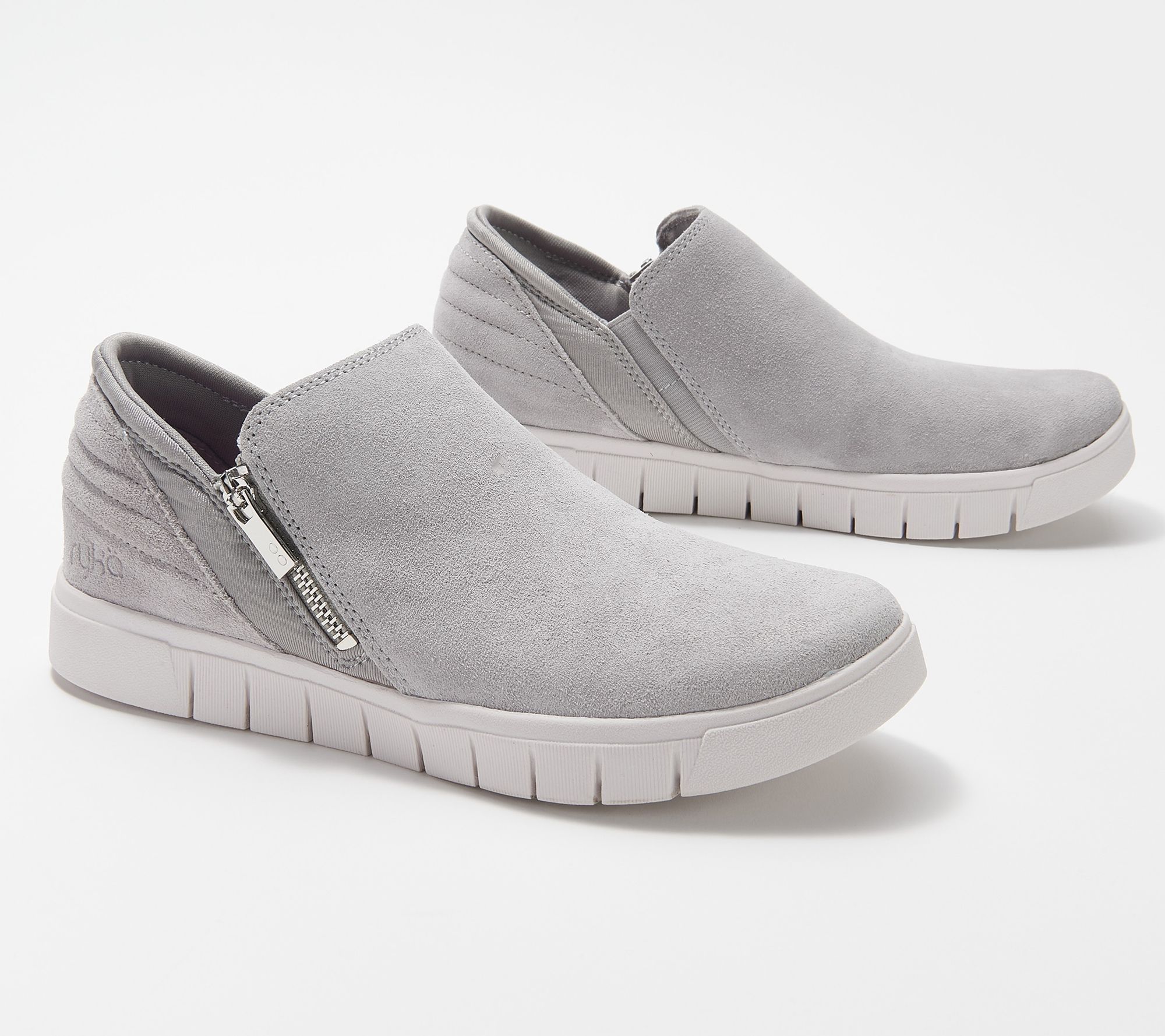 Ryka Leather Booties with Zip Detail - Hensley