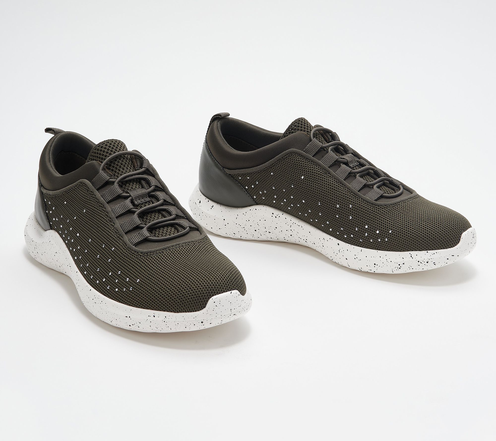 Clarks Cloudsteppers Embellished Bungee Sneakers - Nova Step - QVC.com