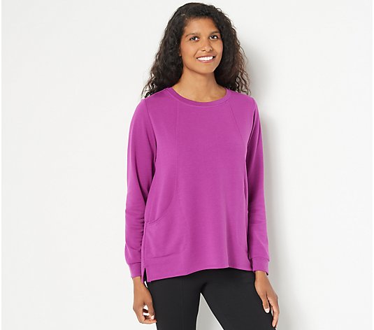 Fit 4 All by Carrie Wightman Seamed Pullover with Pockets