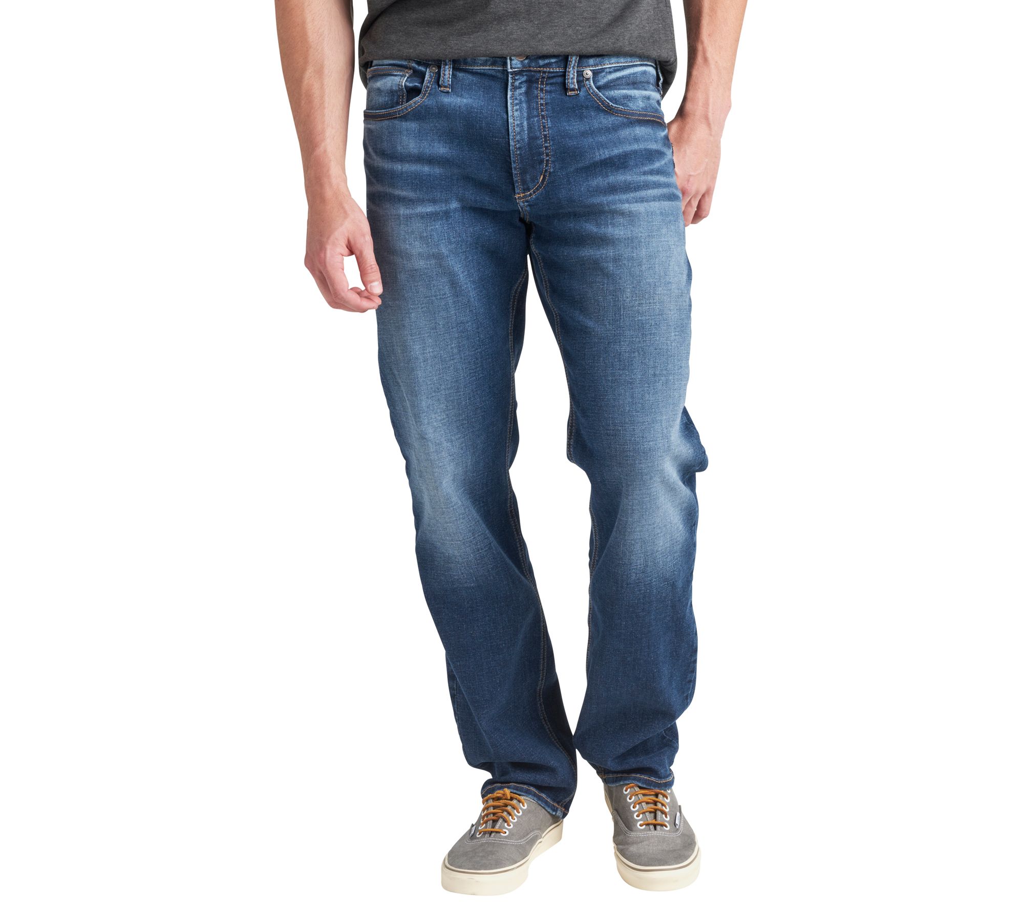 Silver Jeans Co. Eddie Men's Relaxed Fit Tapered Leg Jeans - QVC.com
